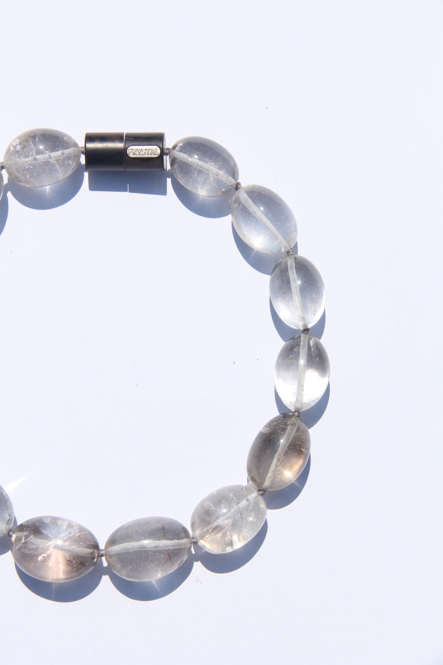 Necklace: light smoky quartz