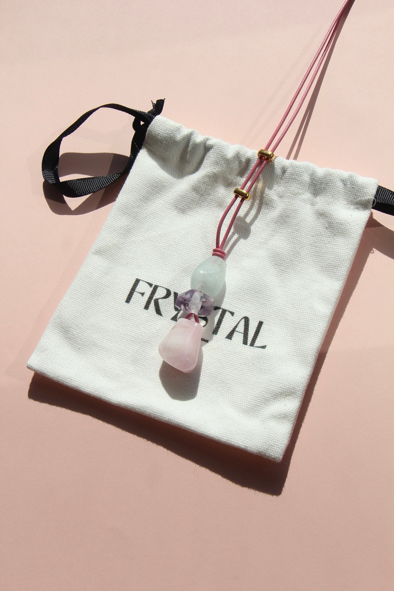 Pendant: morganite,amethyst