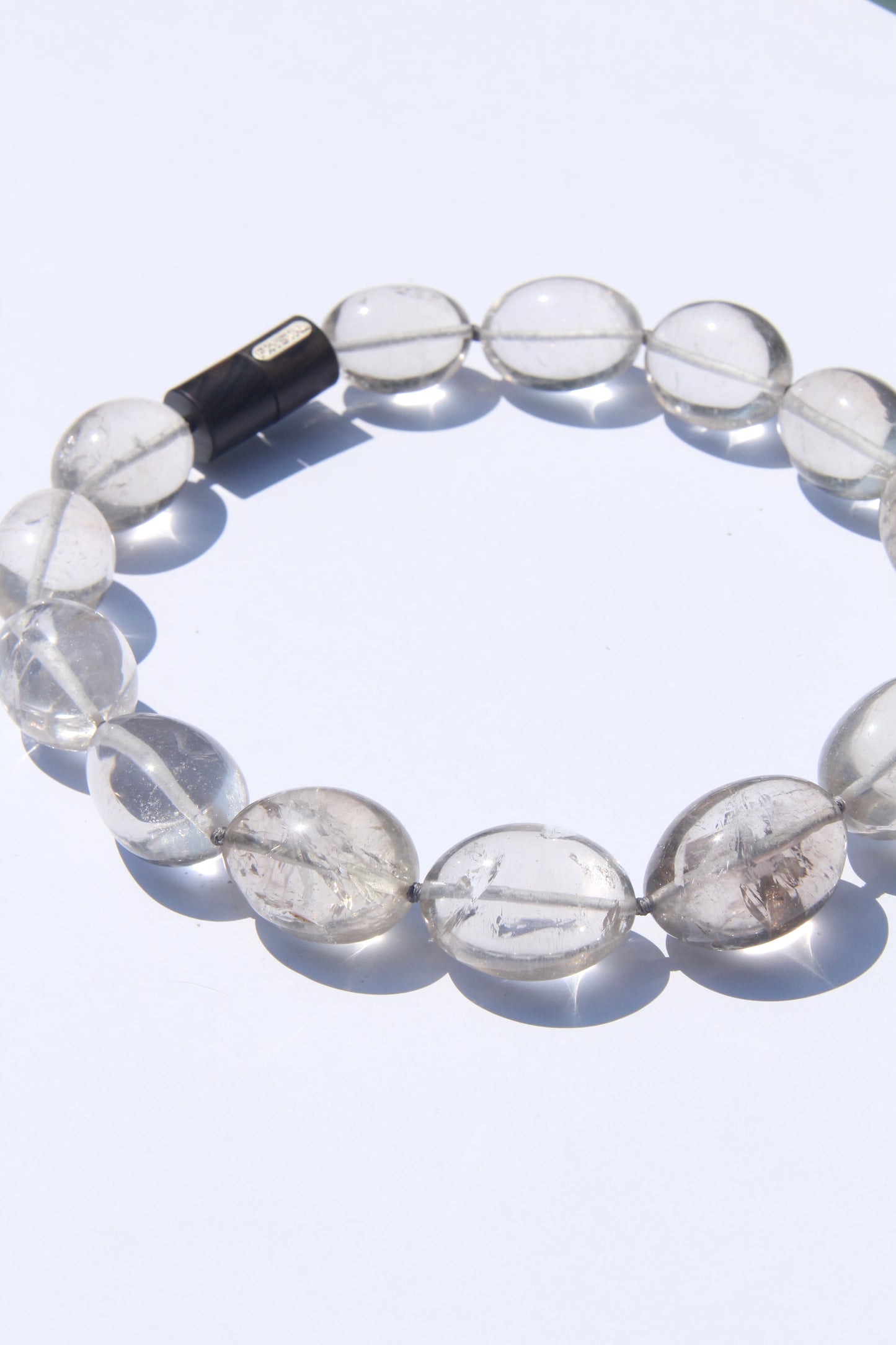 Necklace: light smoky quartz
