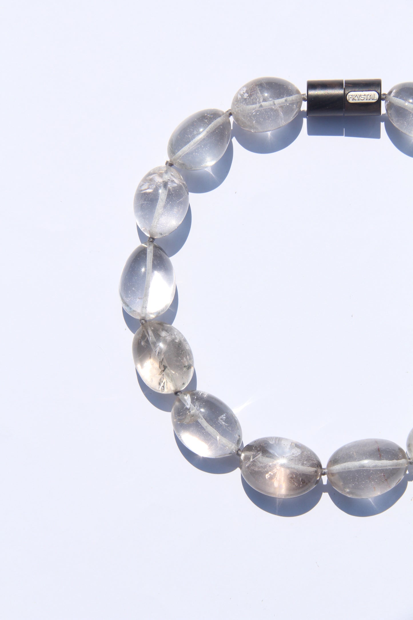 Necklace: light smoky quartz