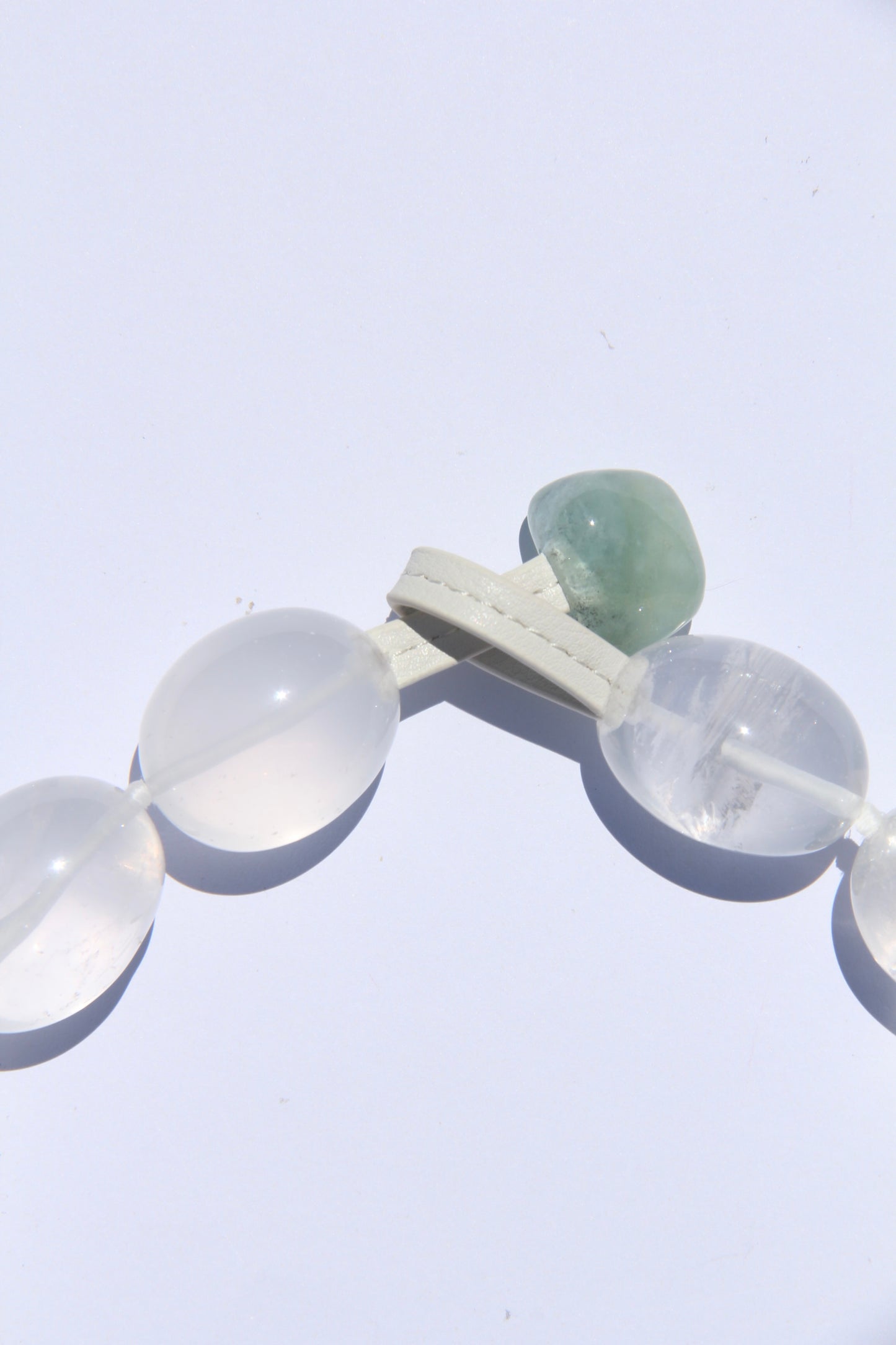 Charms: quartz, morganite, pearl, amethyst