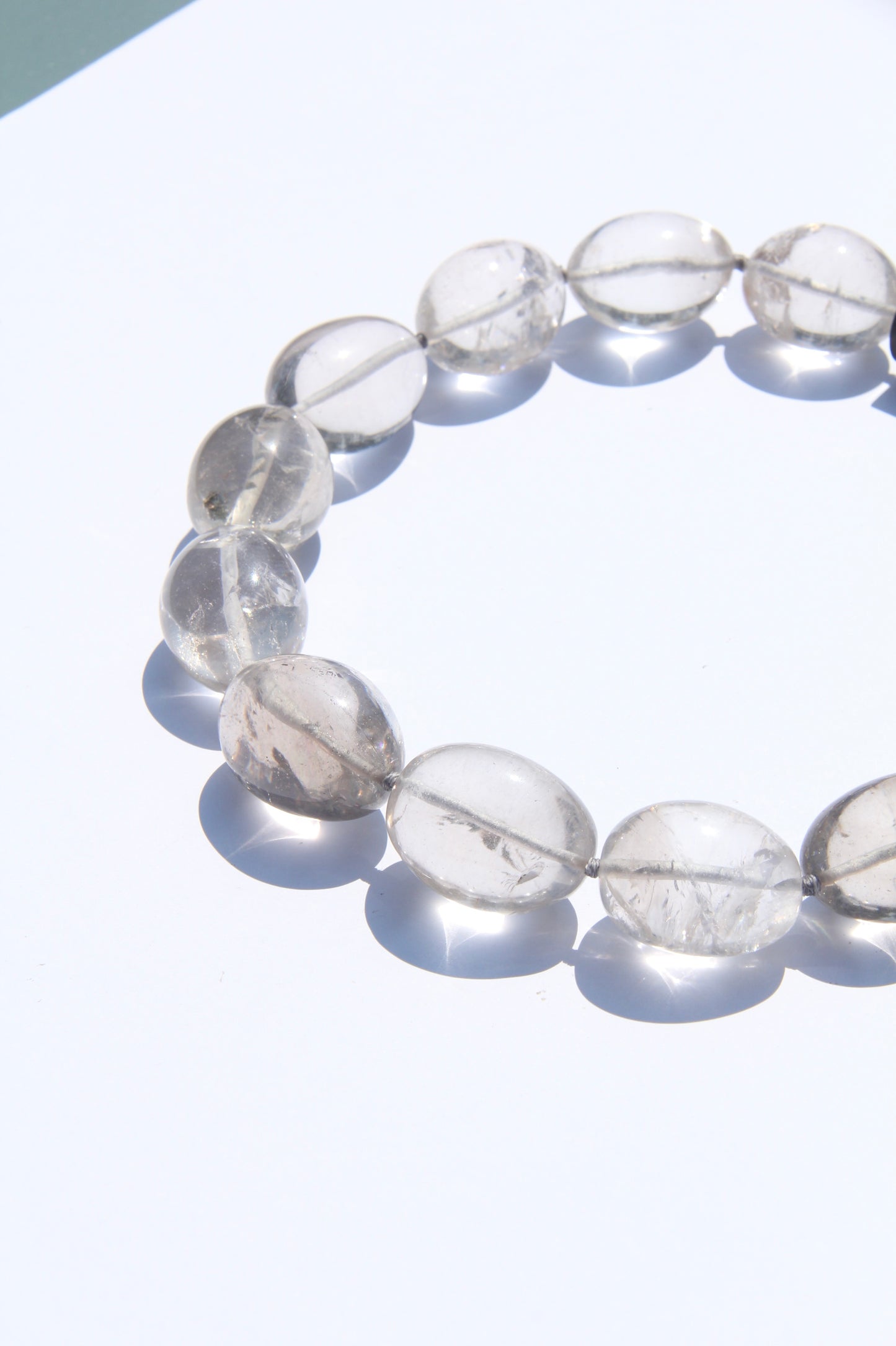 Necklace: light smoky quartz