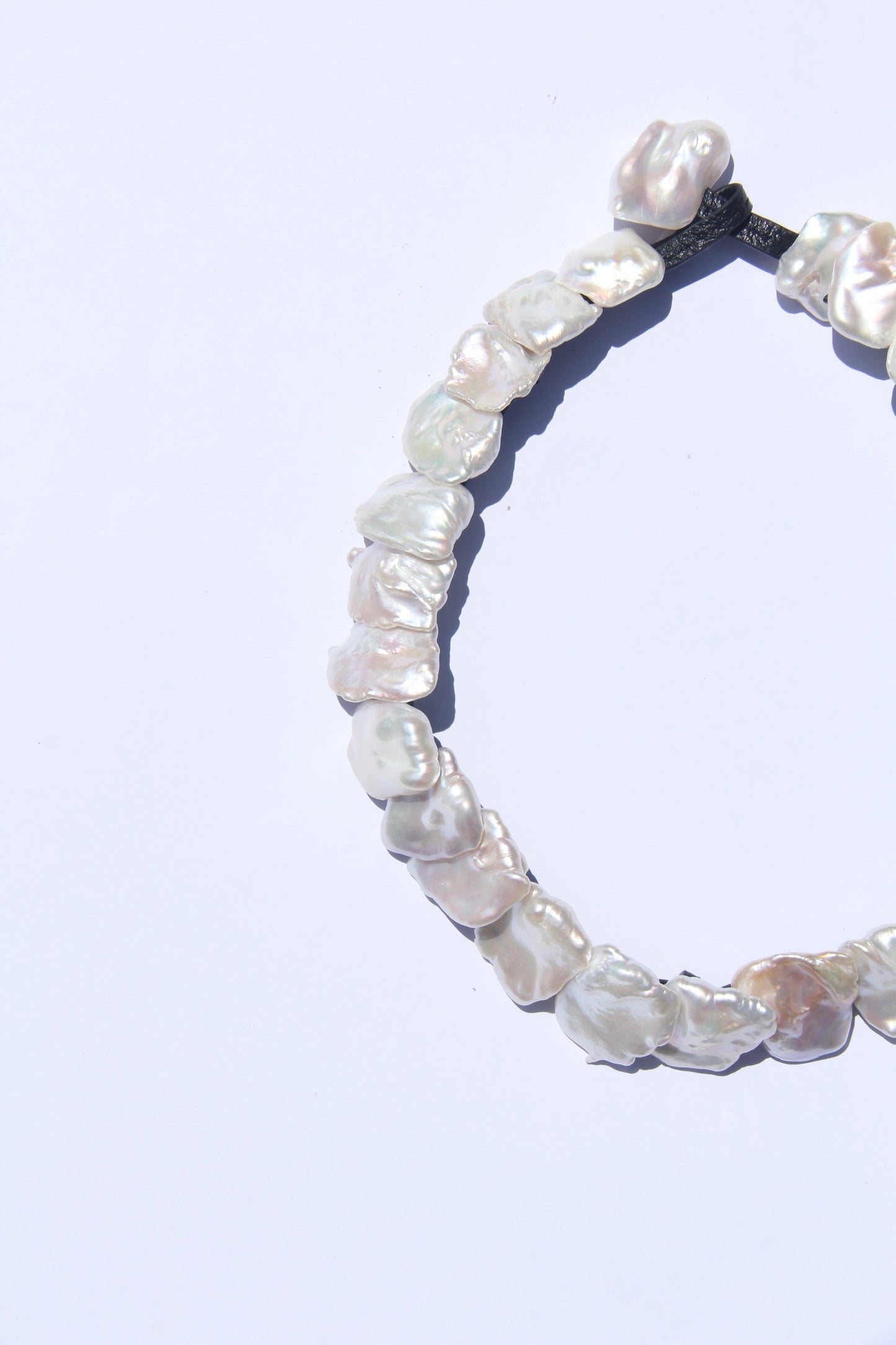 Necklace: fresh water pearls in flower shape