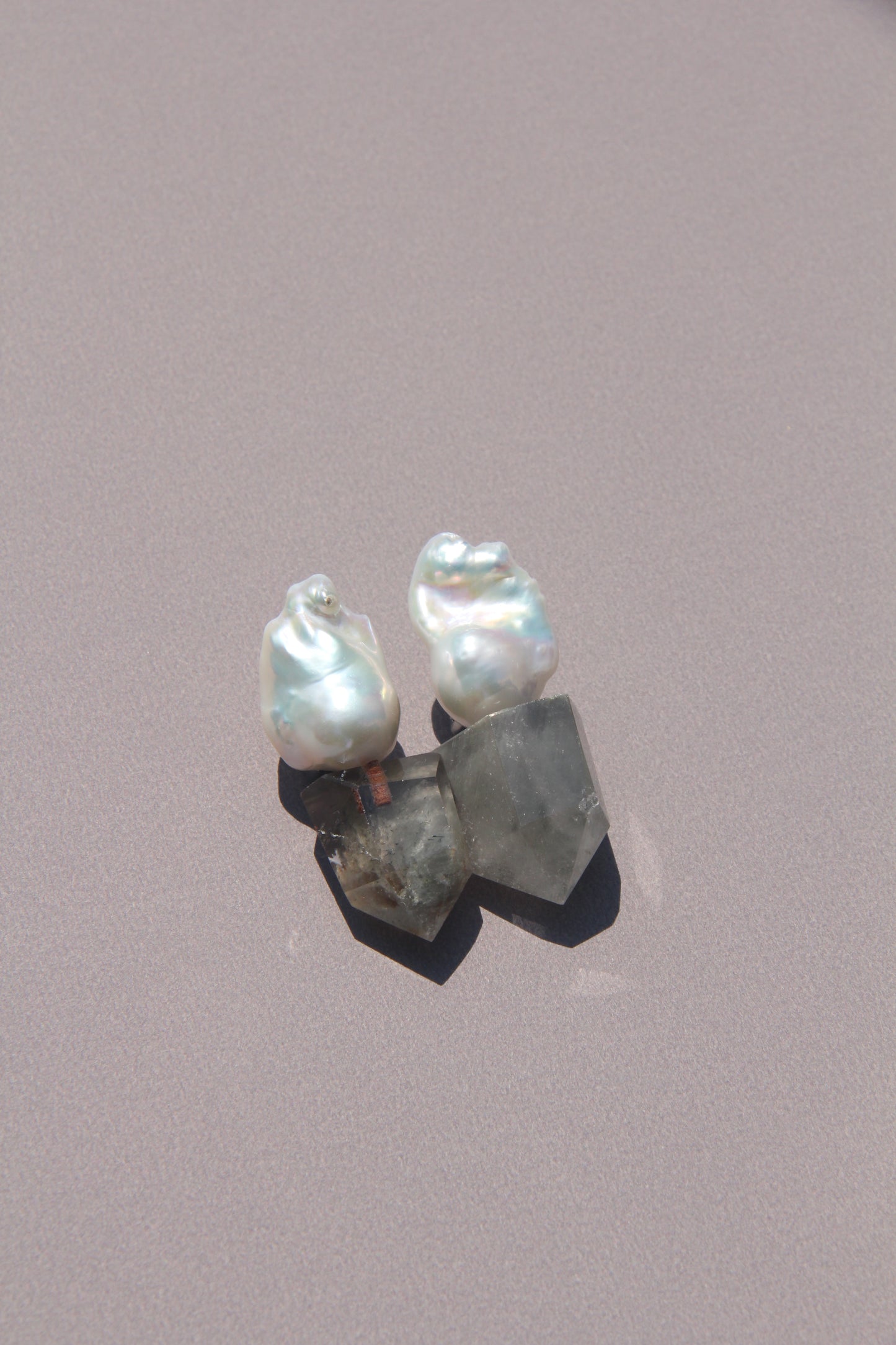 Necklace: light smoky quartz