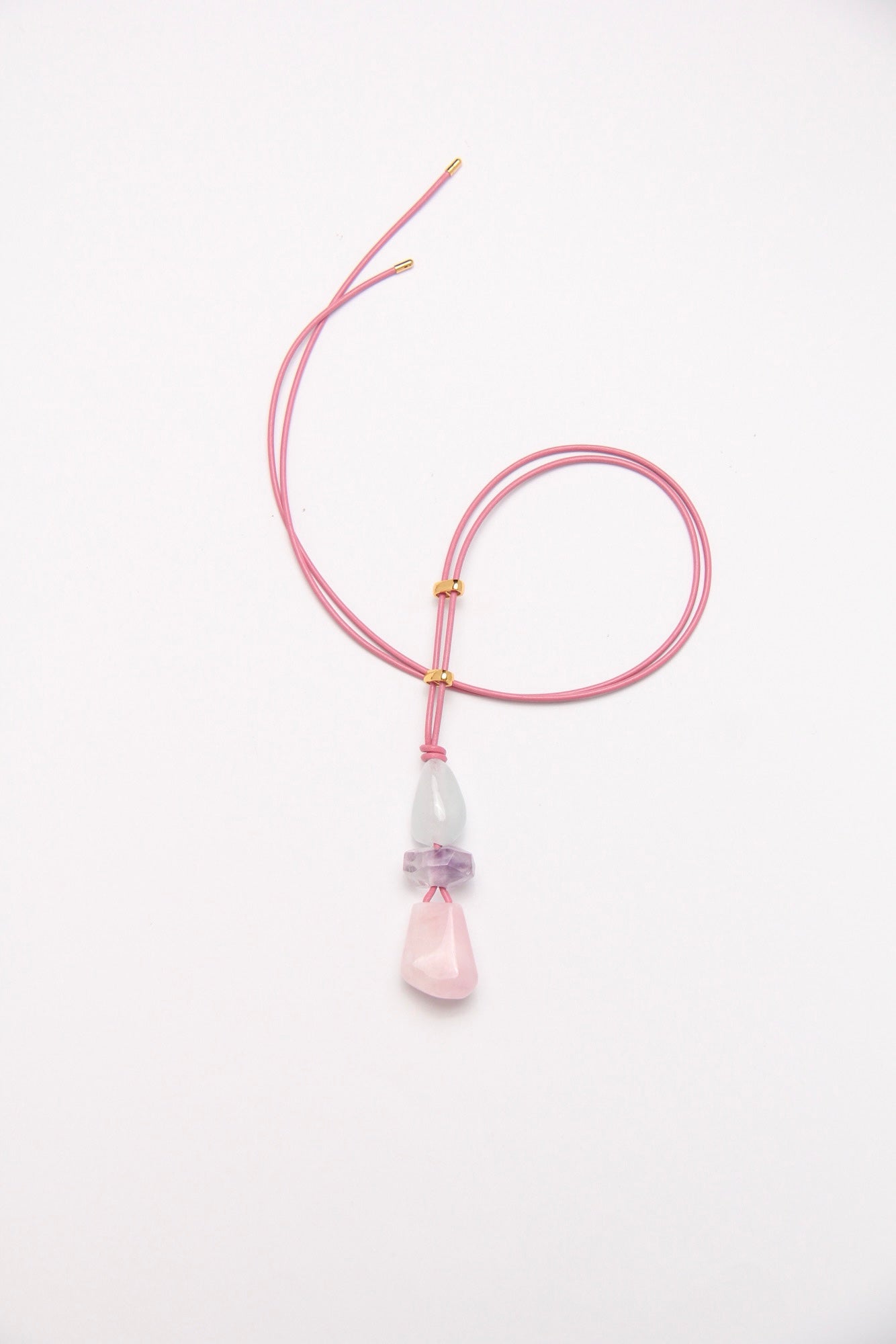 Pendant: morganite,amethyst