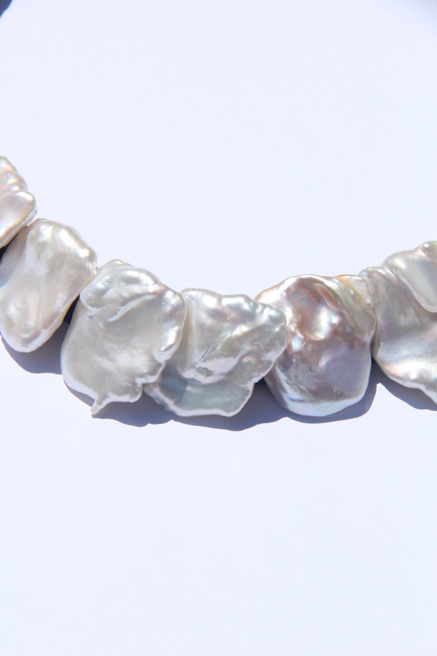 Necklace: fresh water pearls in flower shape