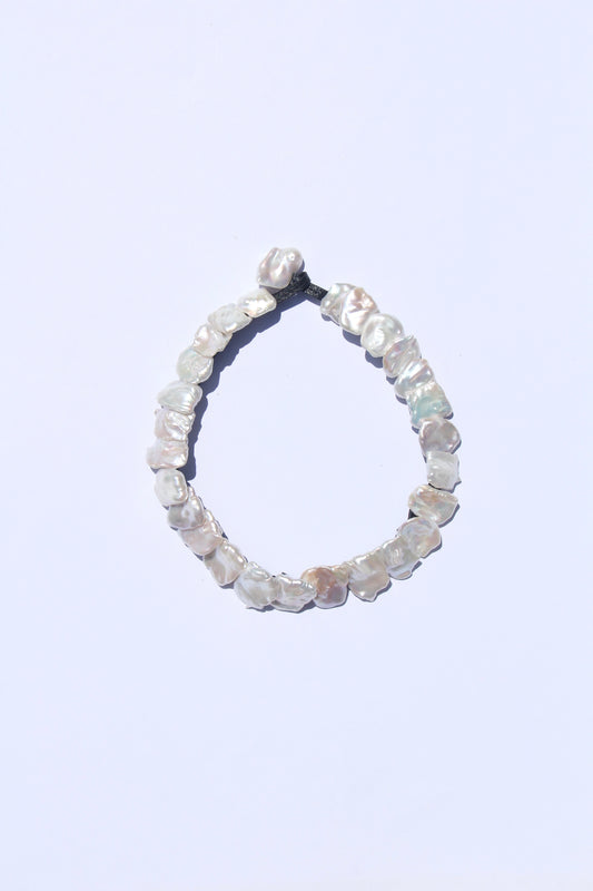 Necklace: fresh water pearls in flower shape