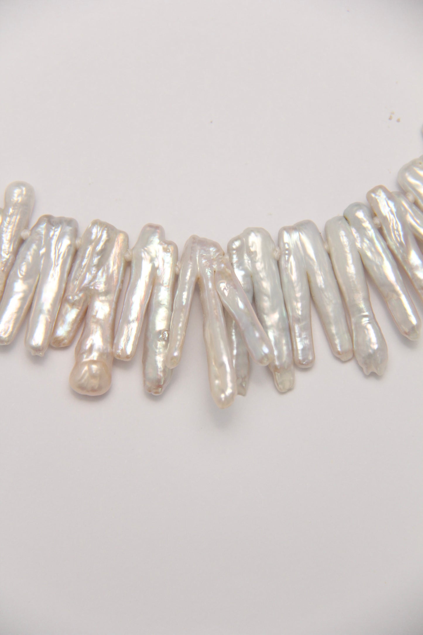 Necklace: fresh water baroque pearls