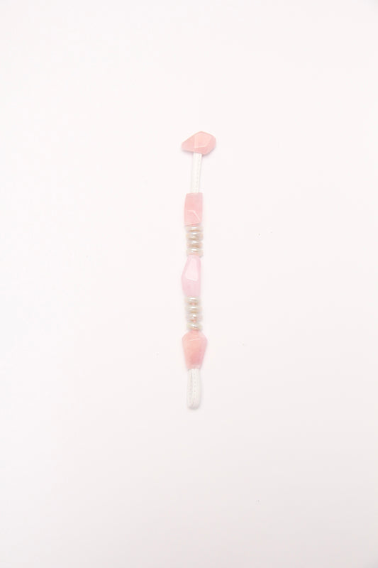 Bracelet: morganite, pearls