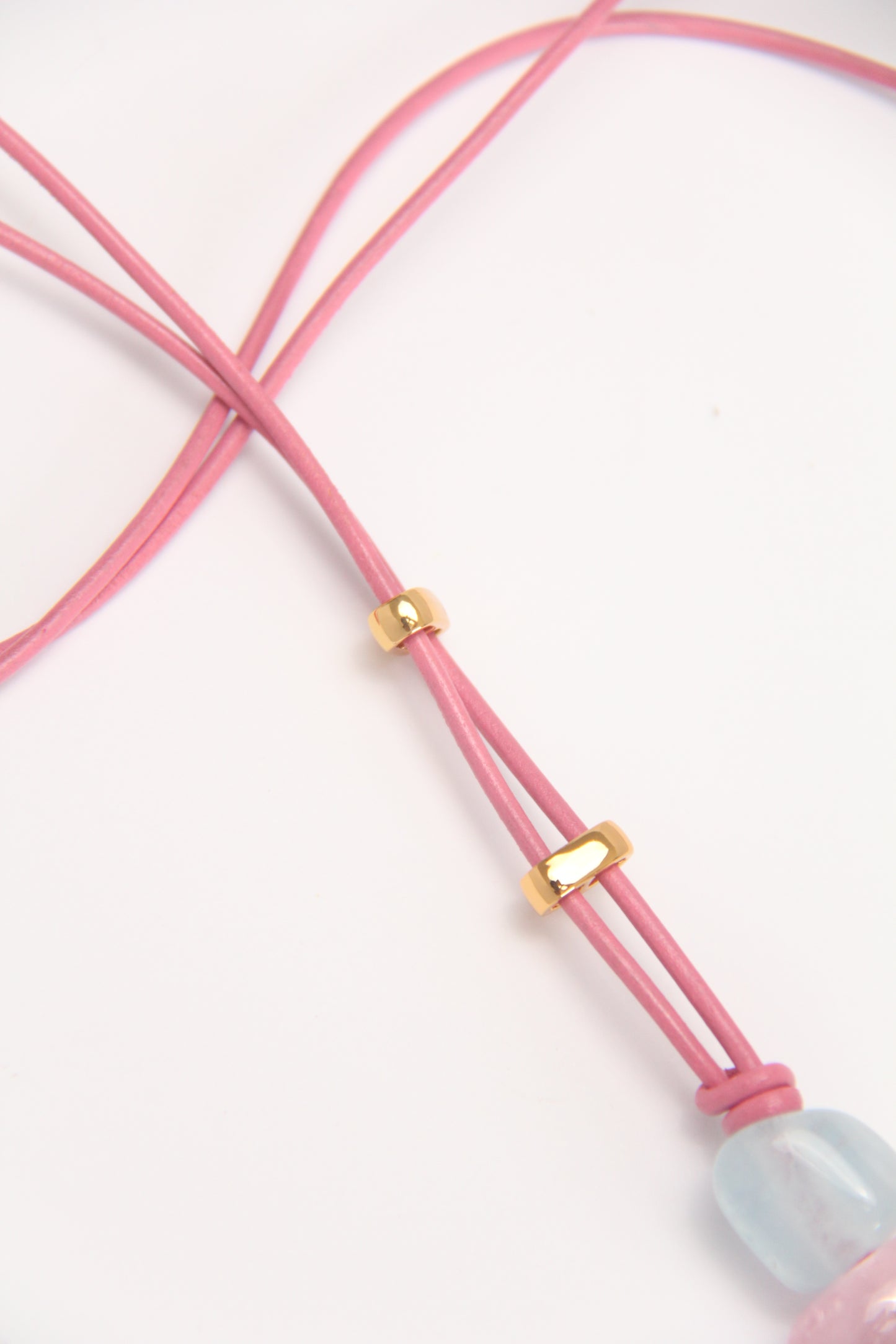 Pendant: morganite, pearl