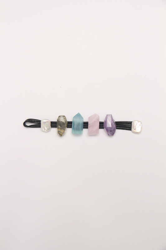Bracelet: citrine, aquamarine, morganite, amethyst