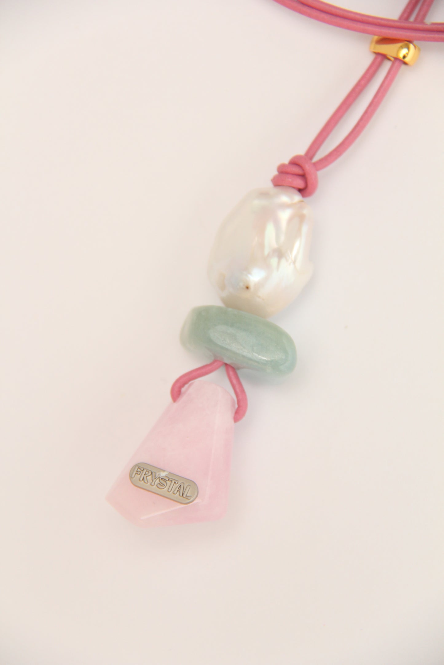 Pendant: pearl, morganite