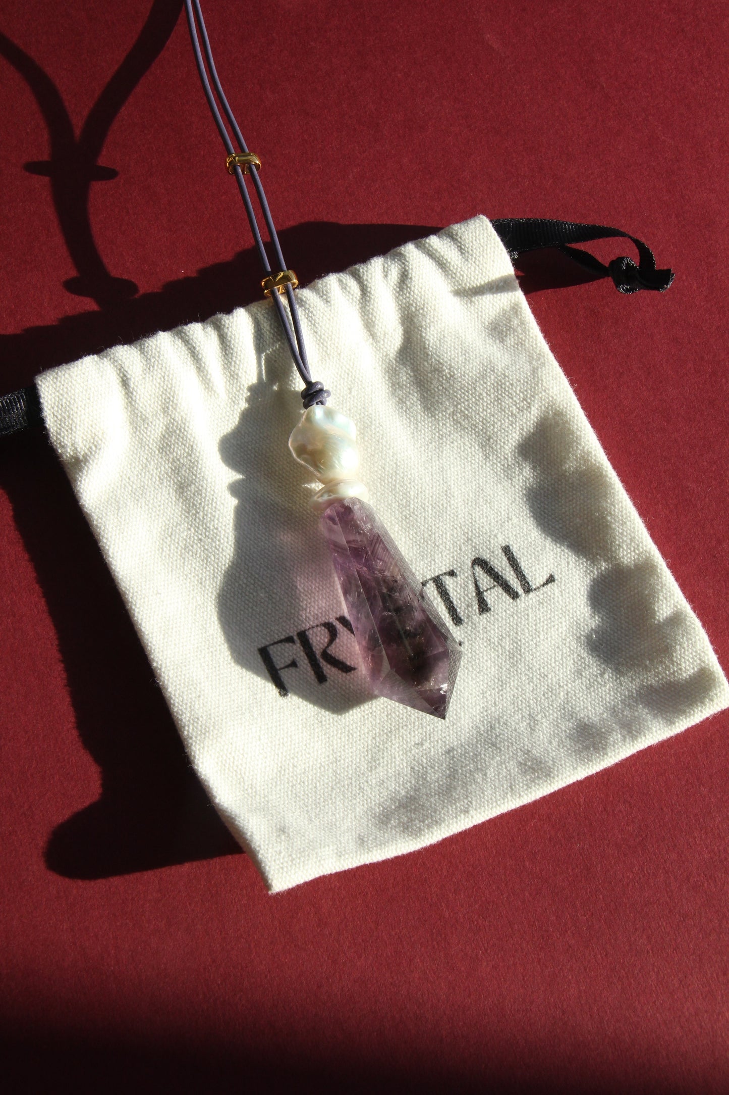 Pendant: amethyst, pearls