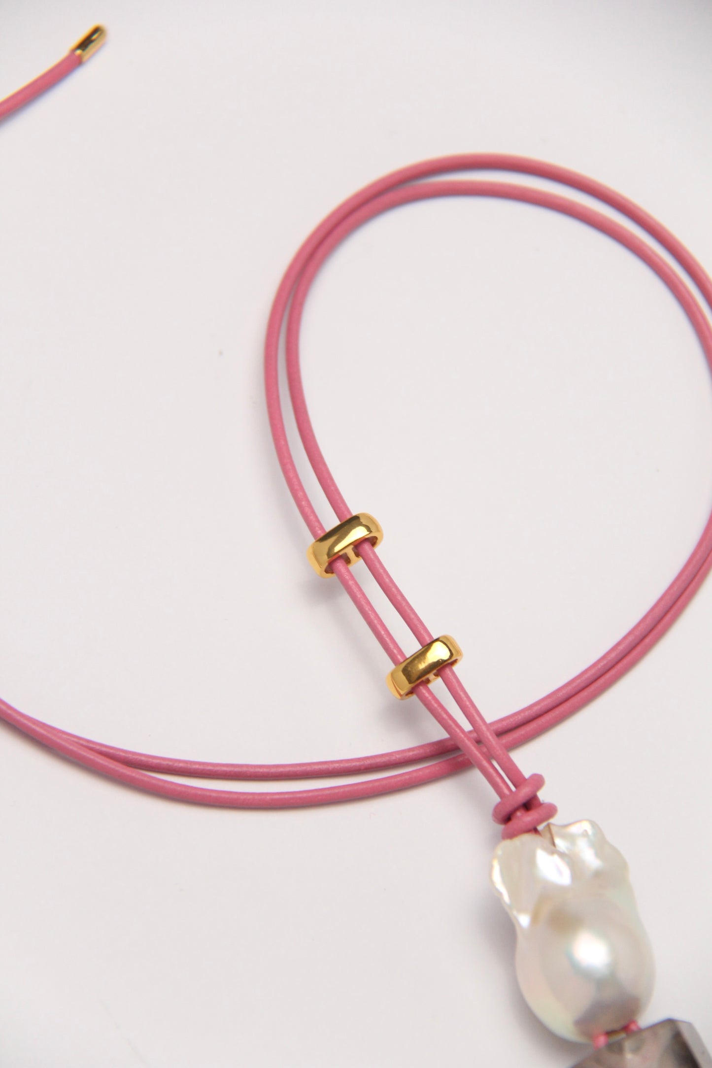 Pendant: citrine, pearl