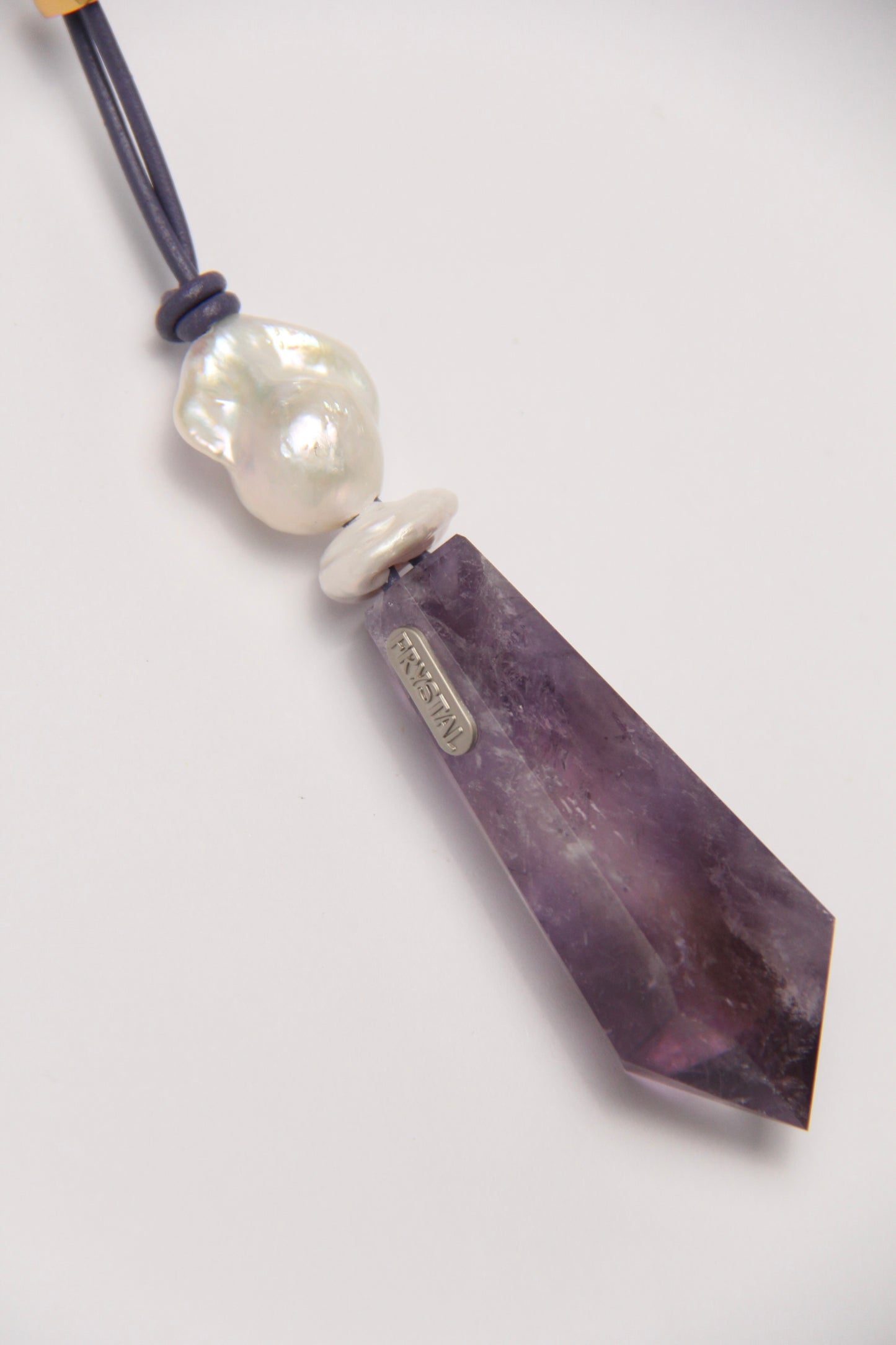 Pendant: amethyst, pearls