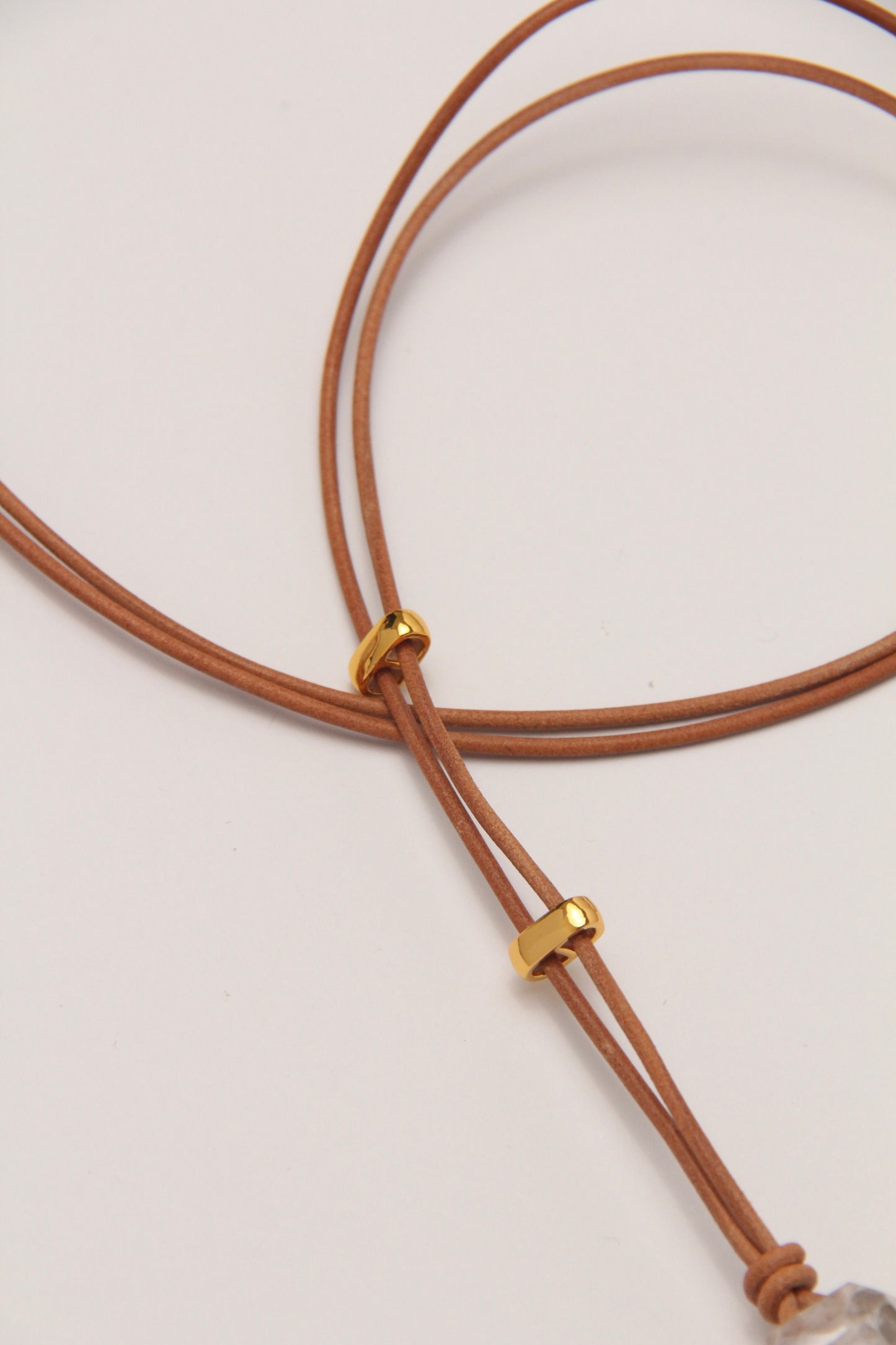 Pendant: quartz, pearls