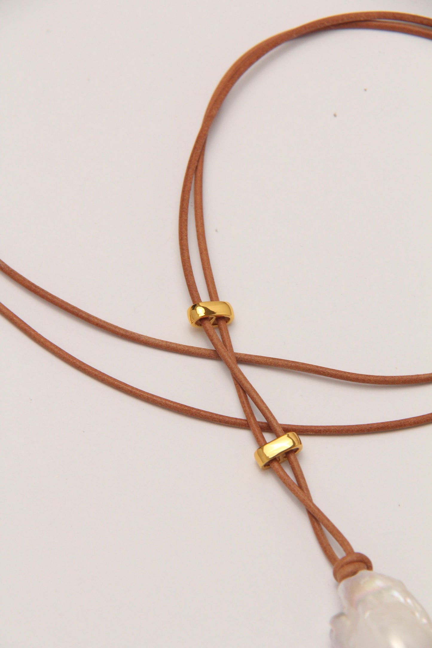 Pendant: quartz, pearls