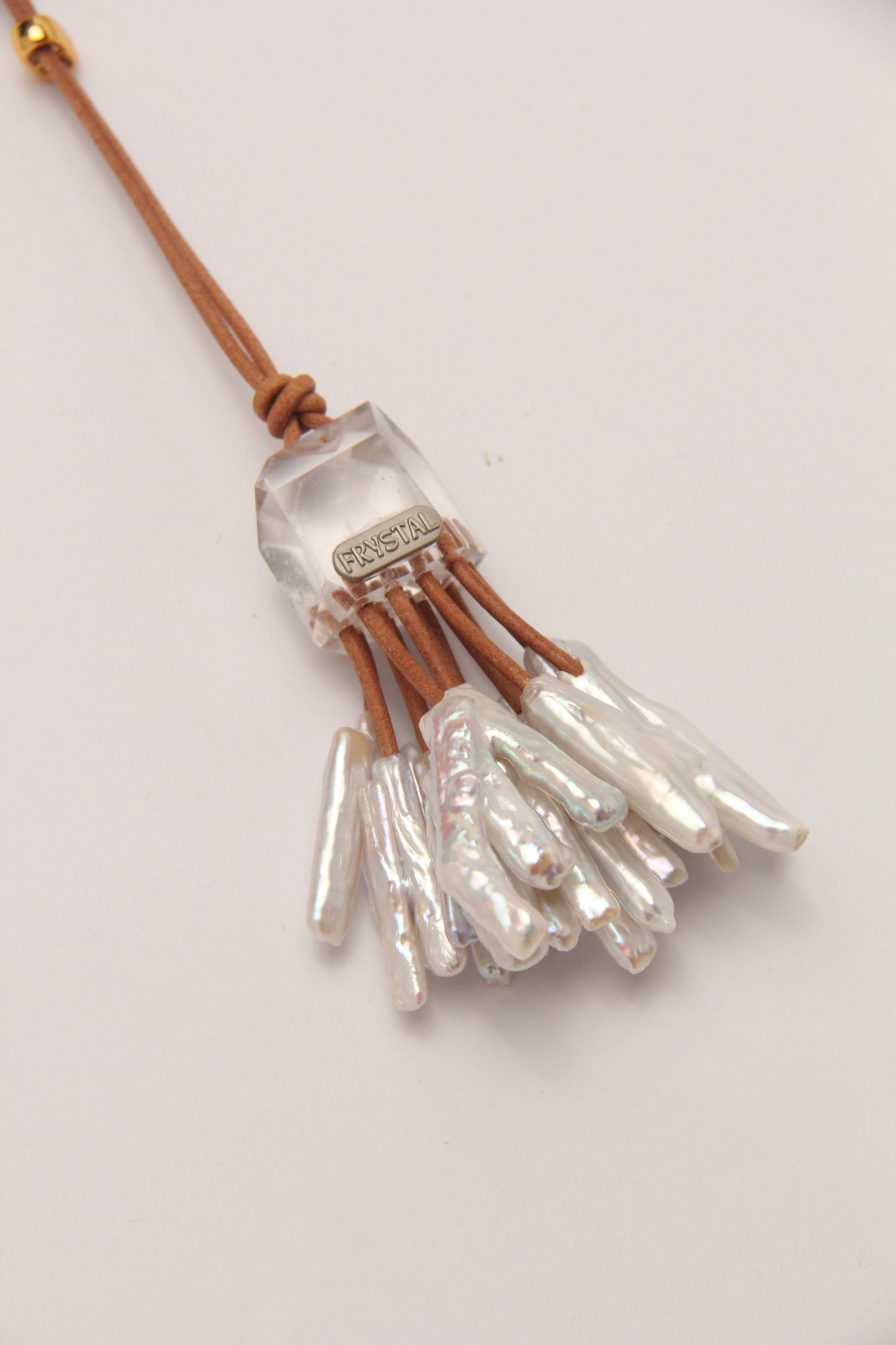 Pendant: quartz, pearls