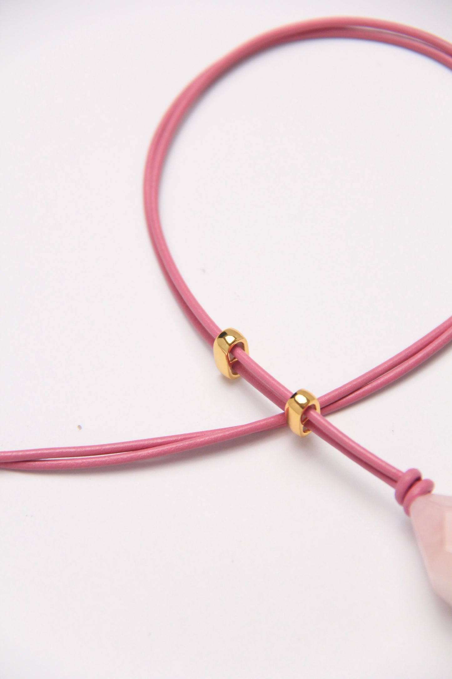 Pendant: morganite, blue lace agate