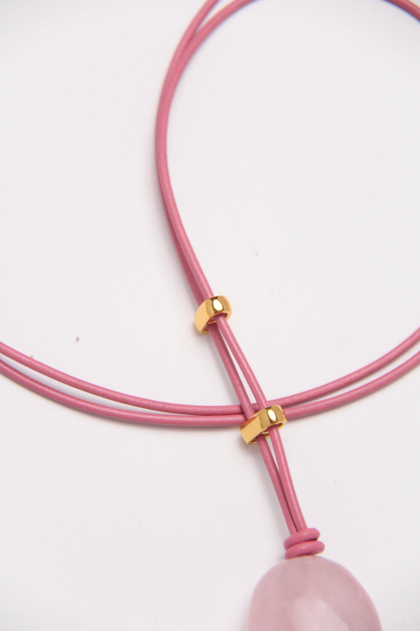 Pendant: rose quartz, blue lace agate, morganite