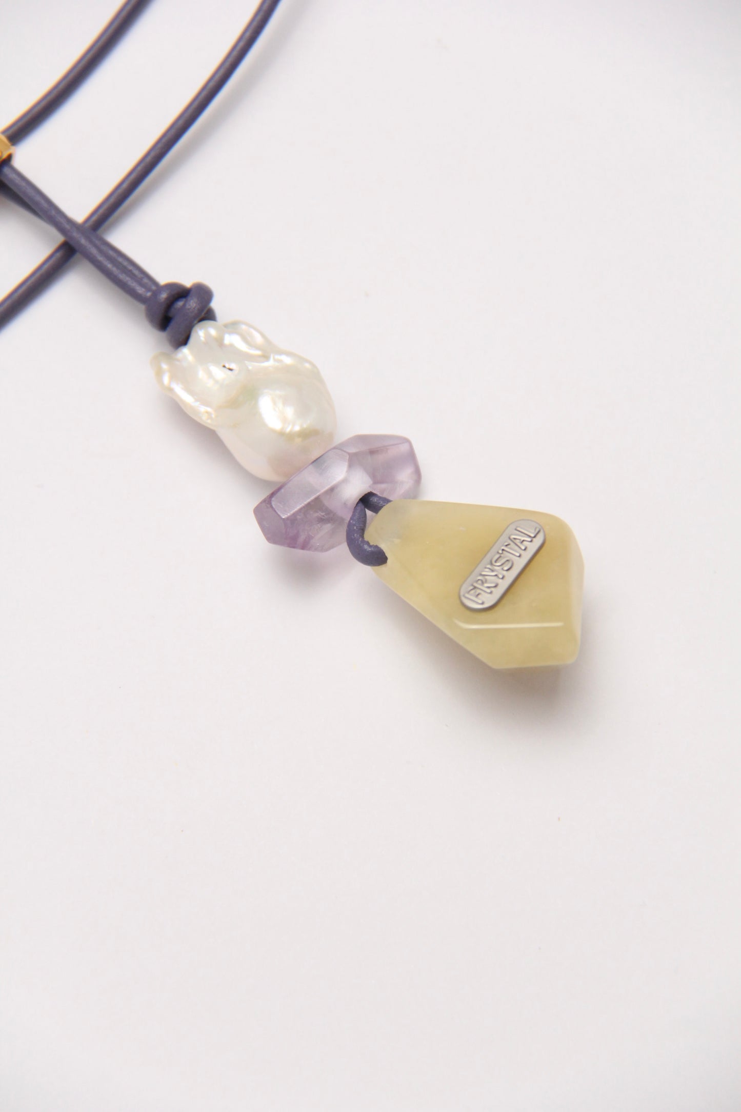 Pendant: pearl, amethyst, morganite