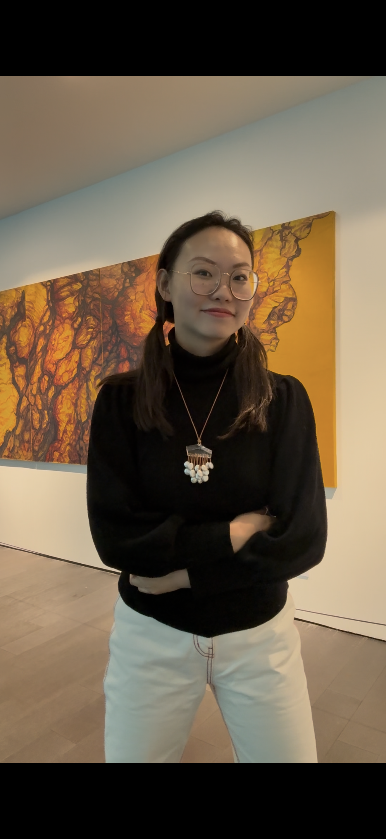 Pendant: quartz, pearls