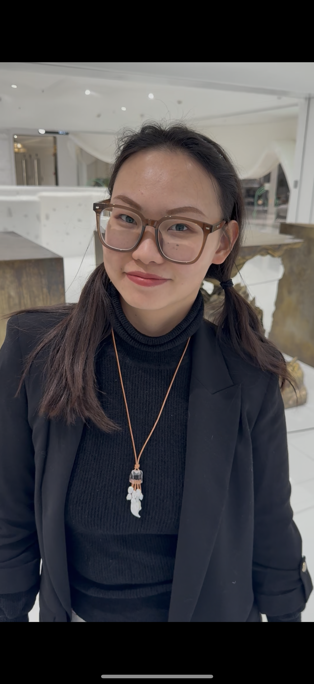 Pendant: quartz, pearls