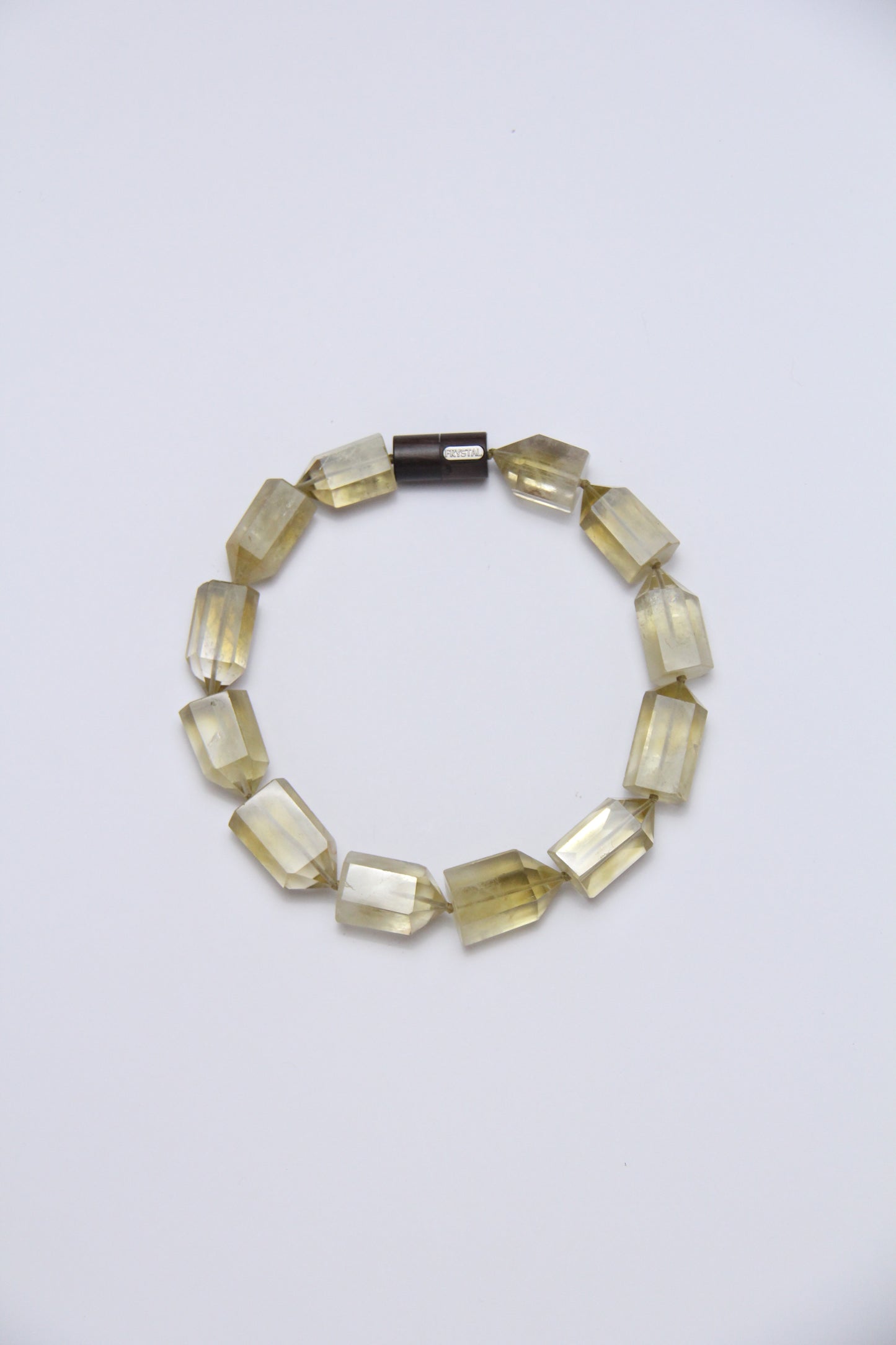 Necklace: citrine, ebony