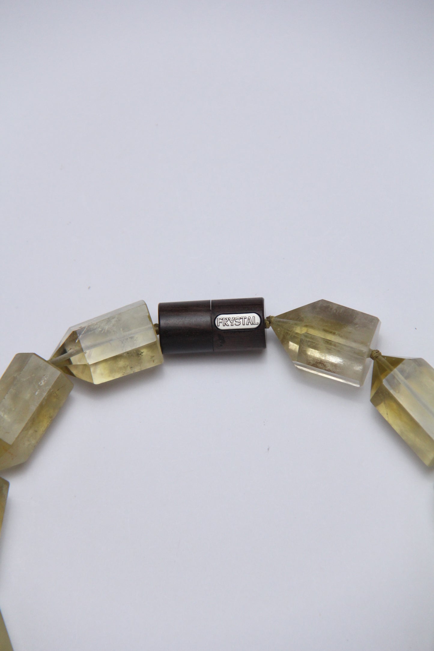 Necklace: citrine, ebony