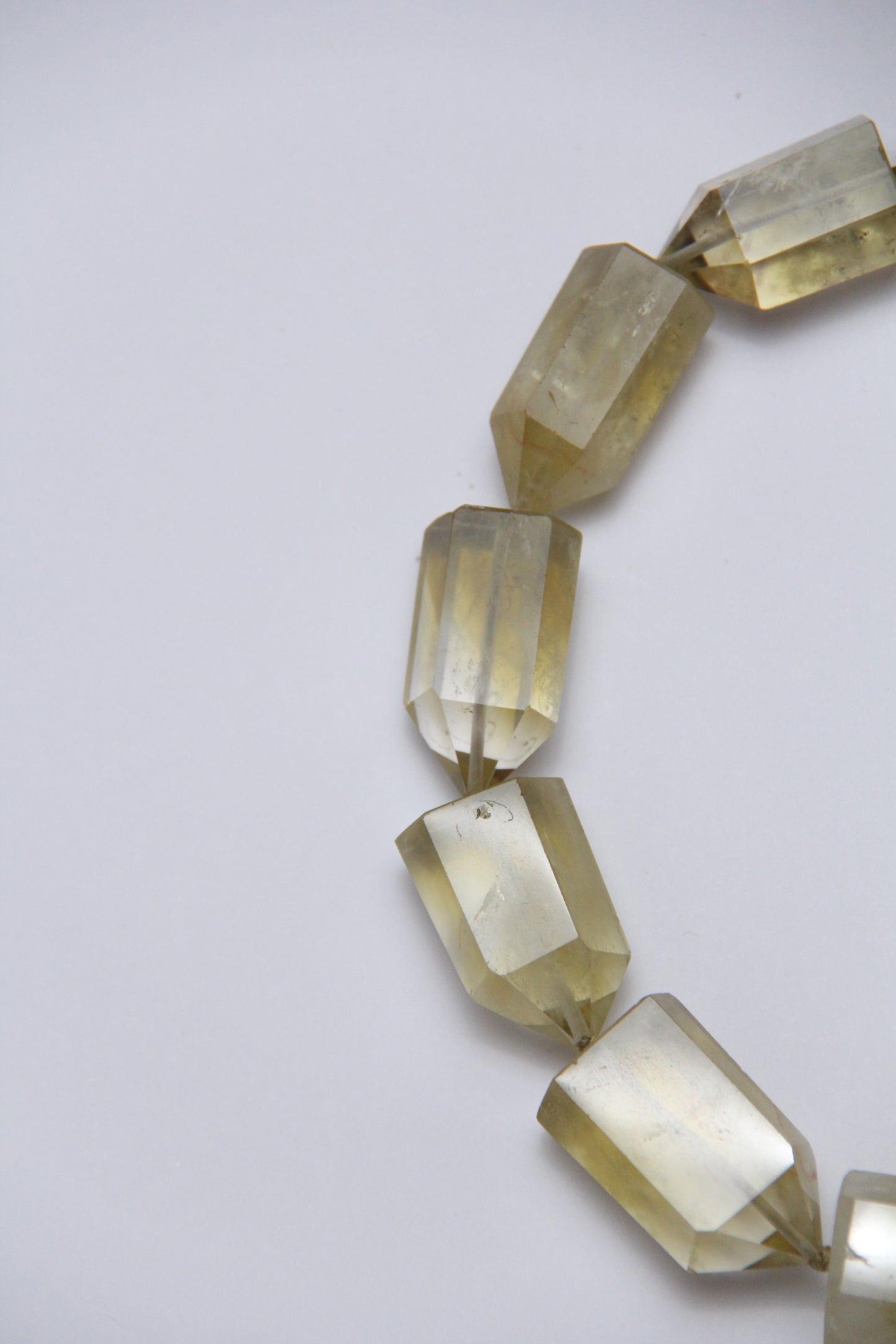 Necklace: citrine, ebony