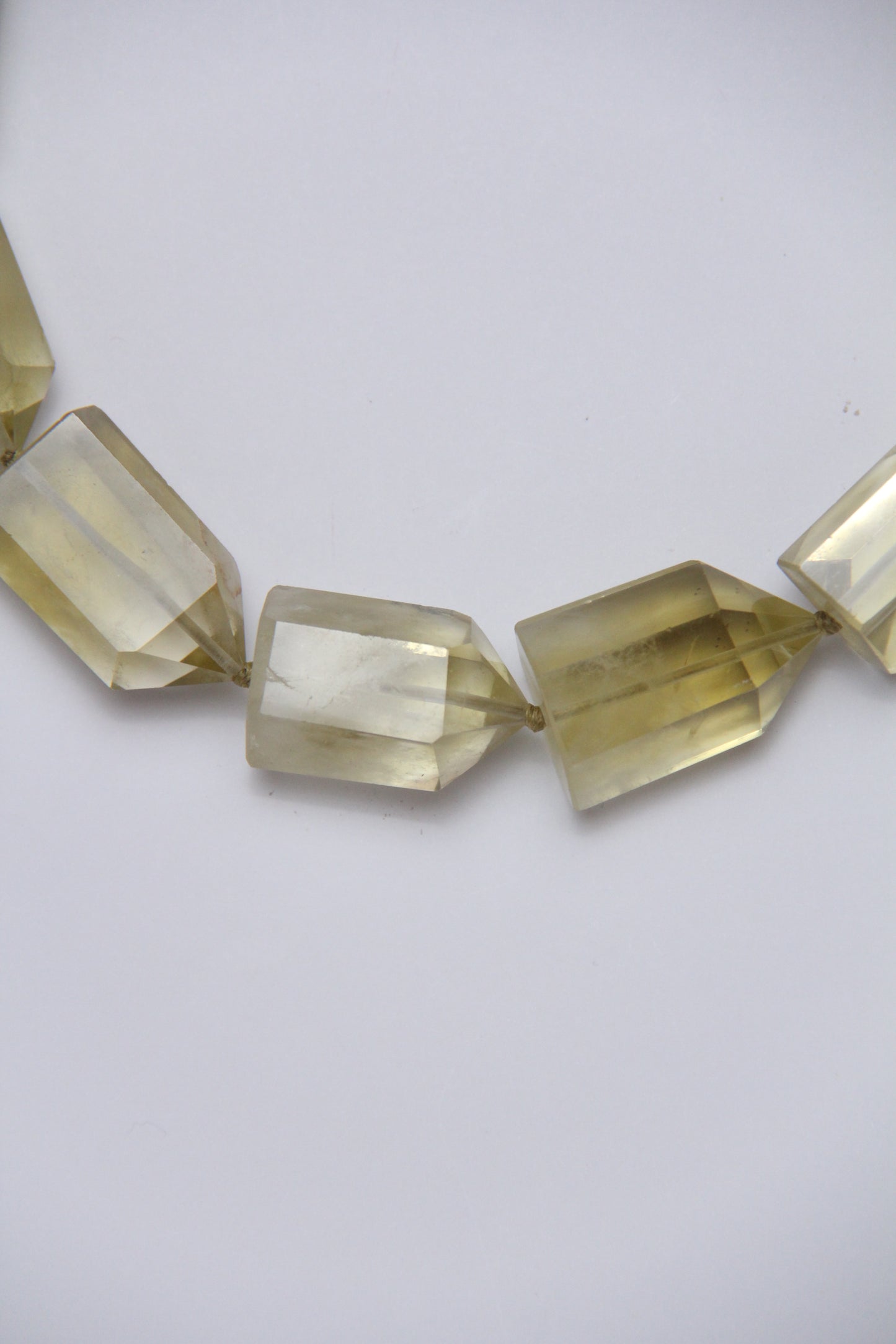 Necklace: citrine, ebony