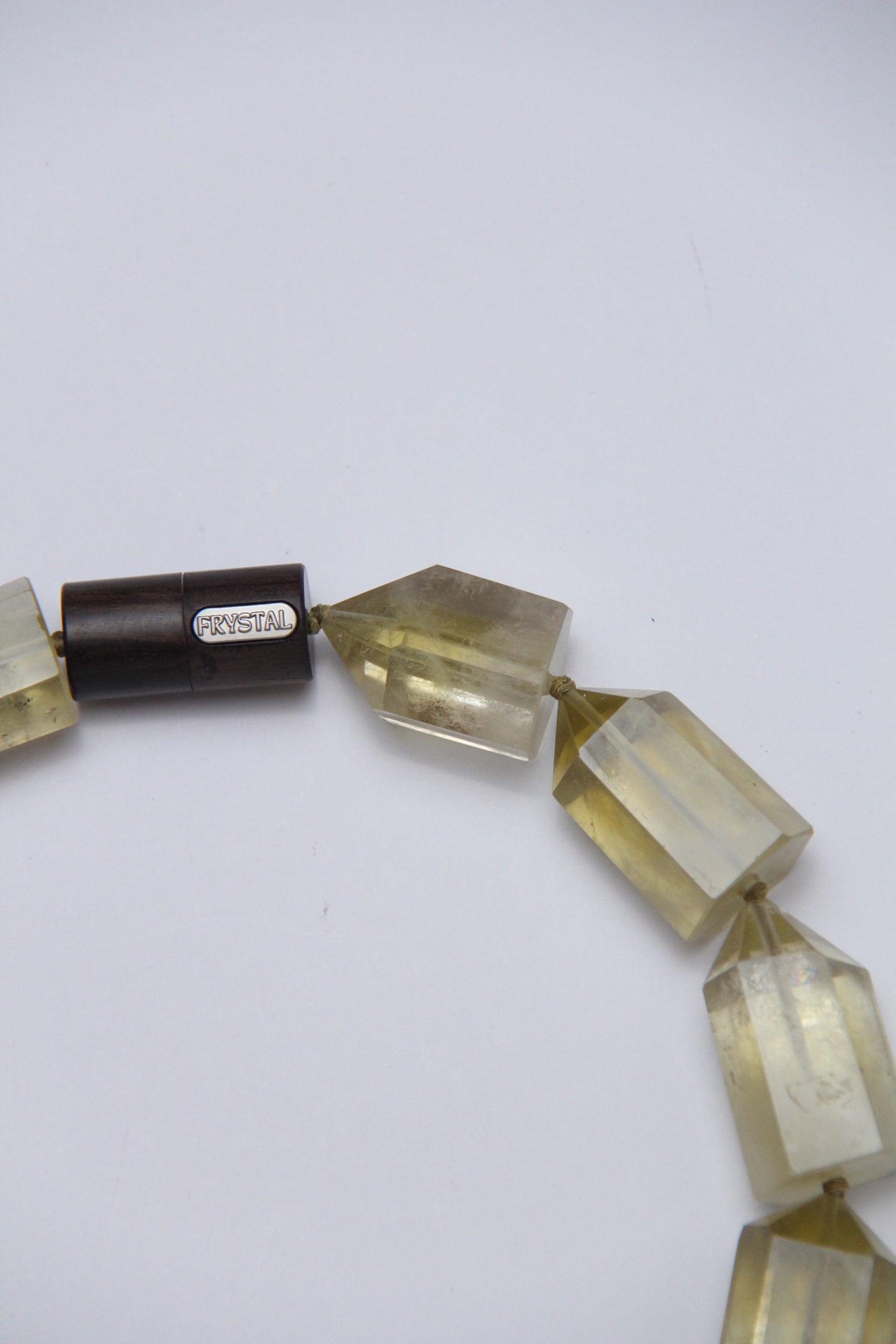 Necklace: citrine, ebony