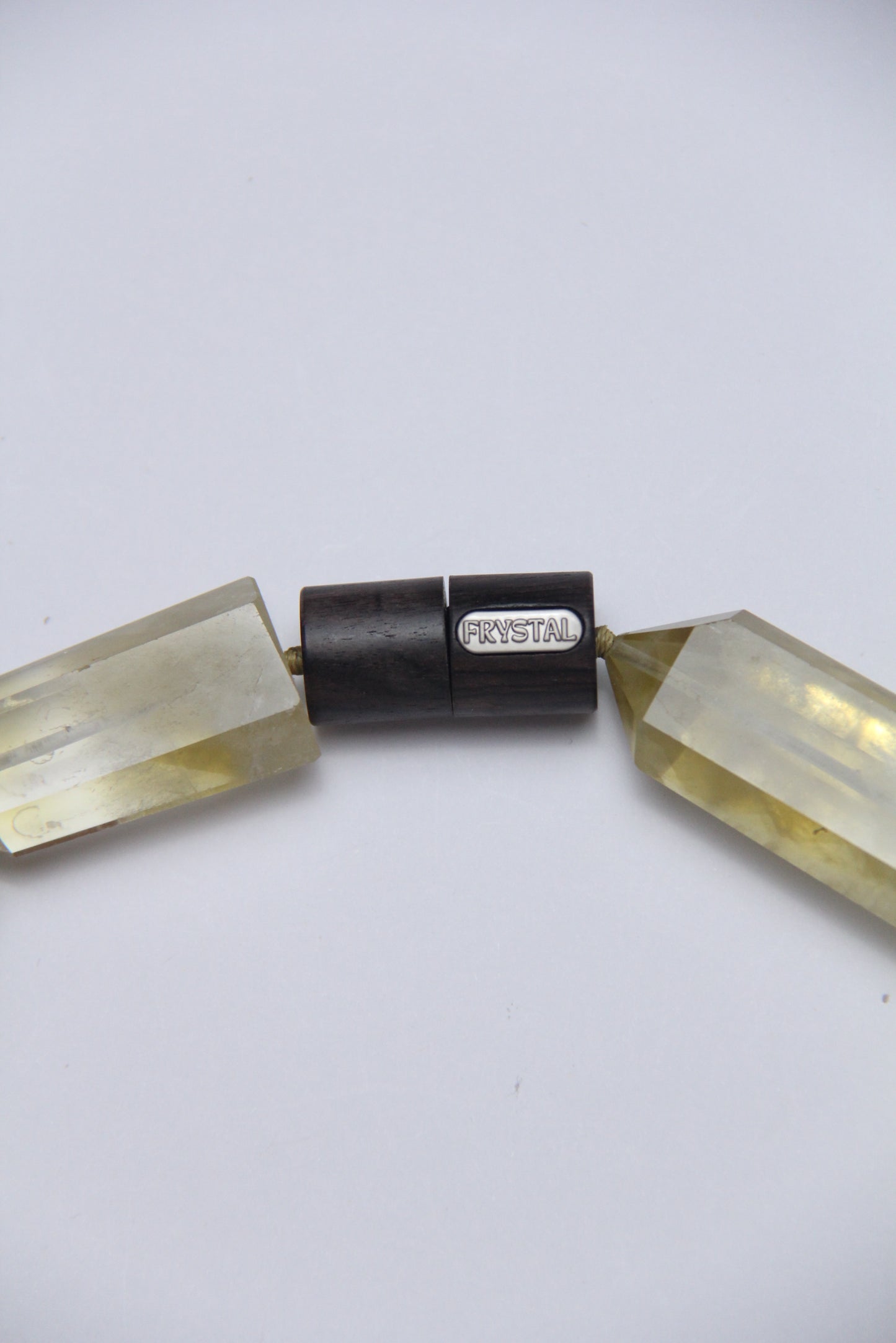 Necklace: citrine, ebony