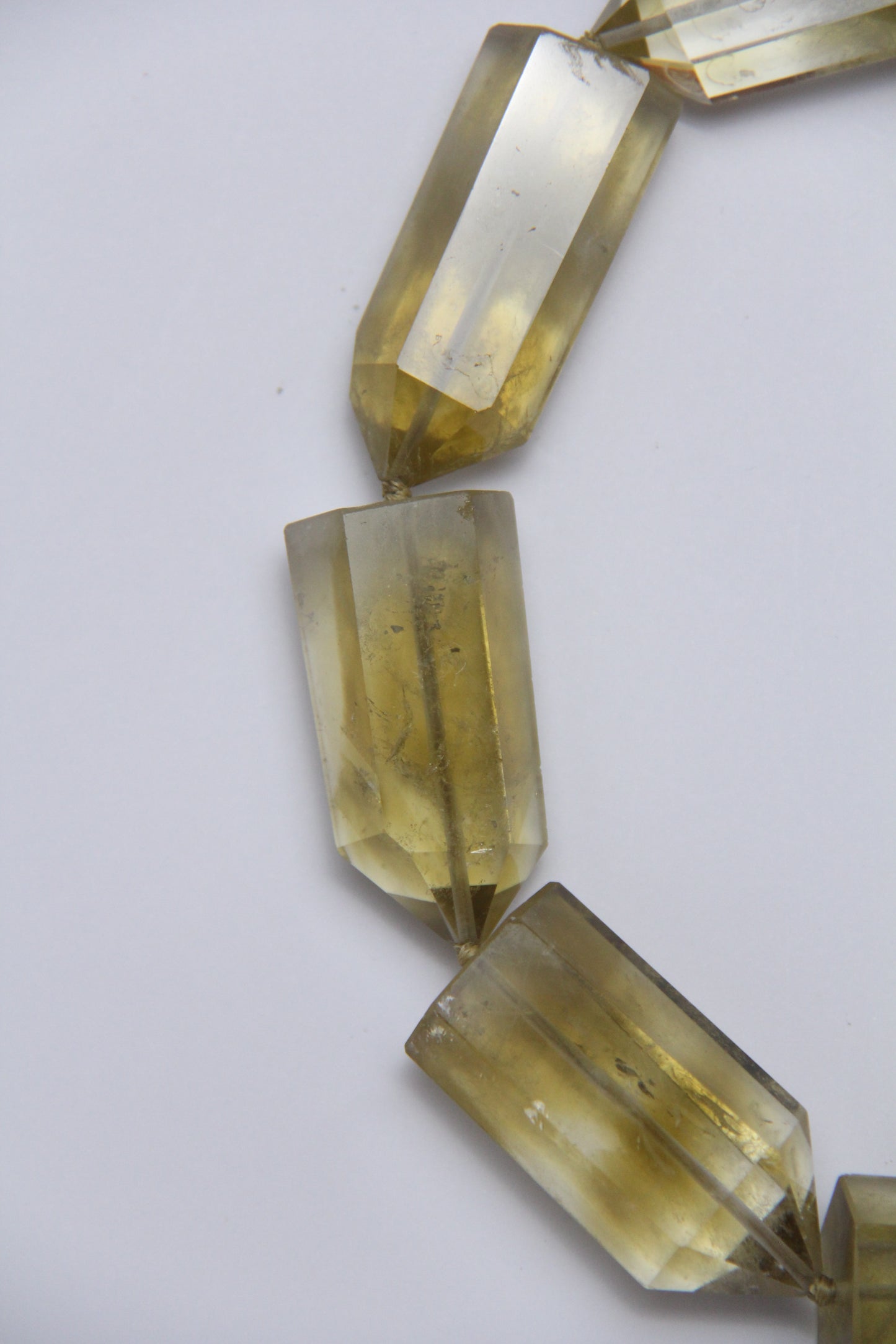 Necklace: citrine, ebony