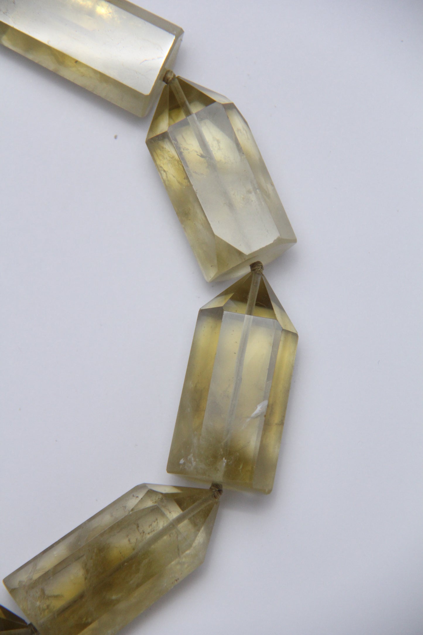 Necklace: citrine, ebony