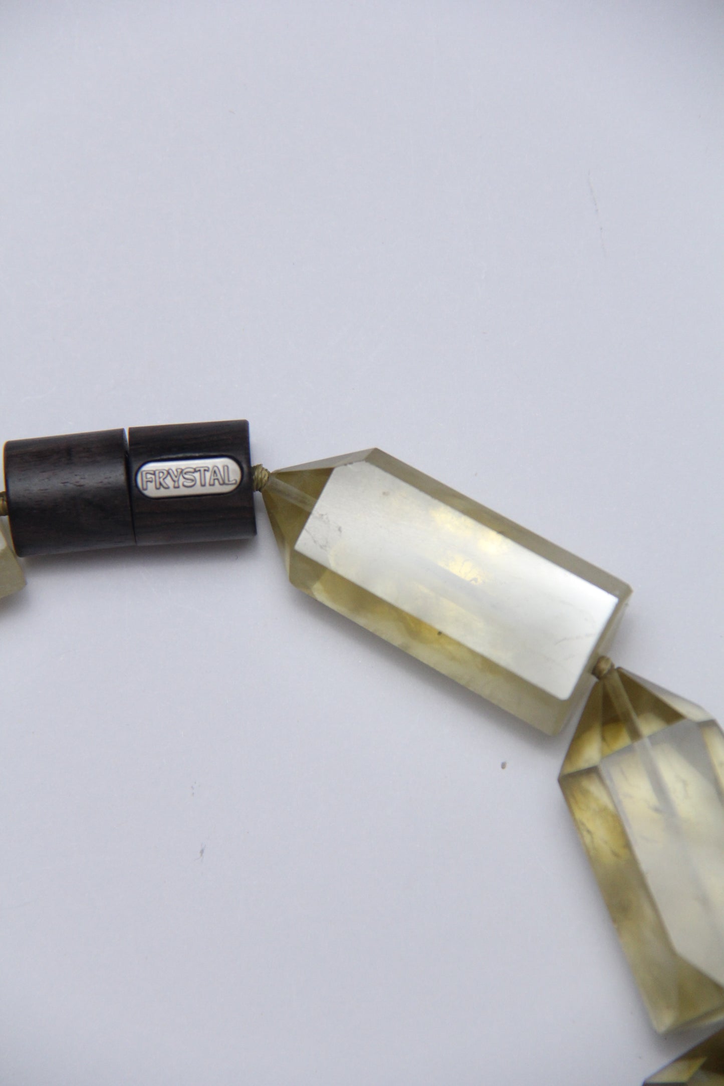 Necklace: citrine, ebony