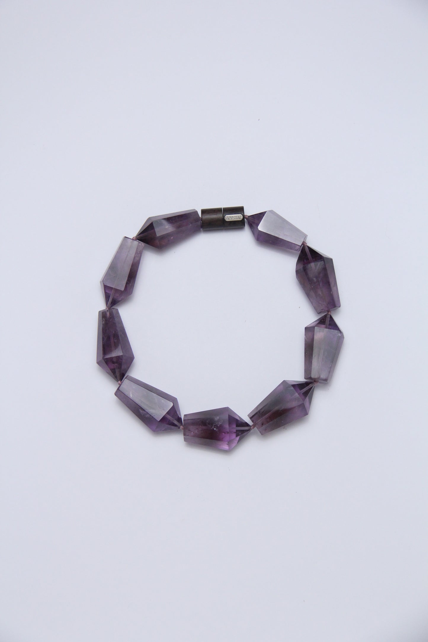 Necklace: amethyst, ebony