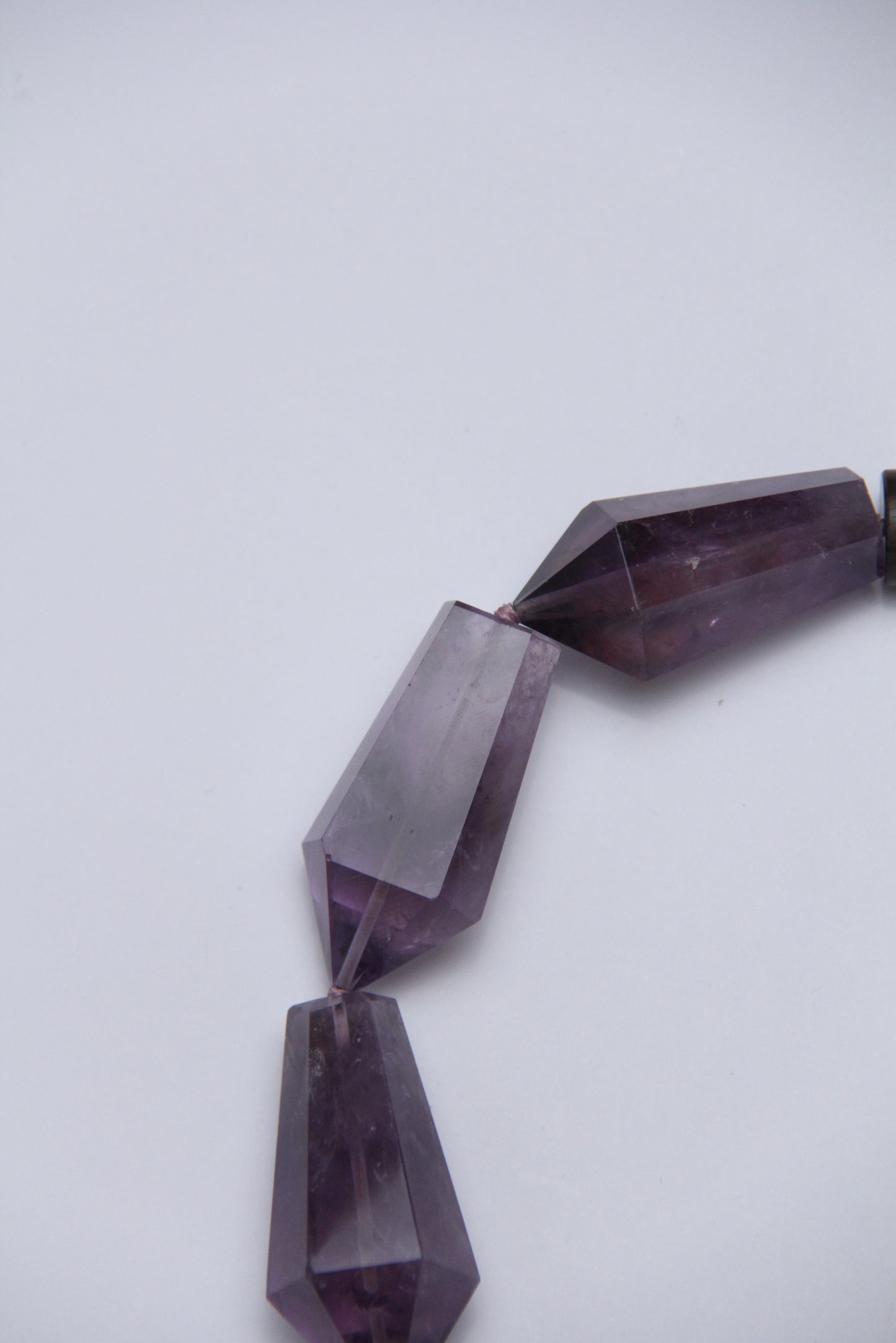 Necklace: amethyst, ebony