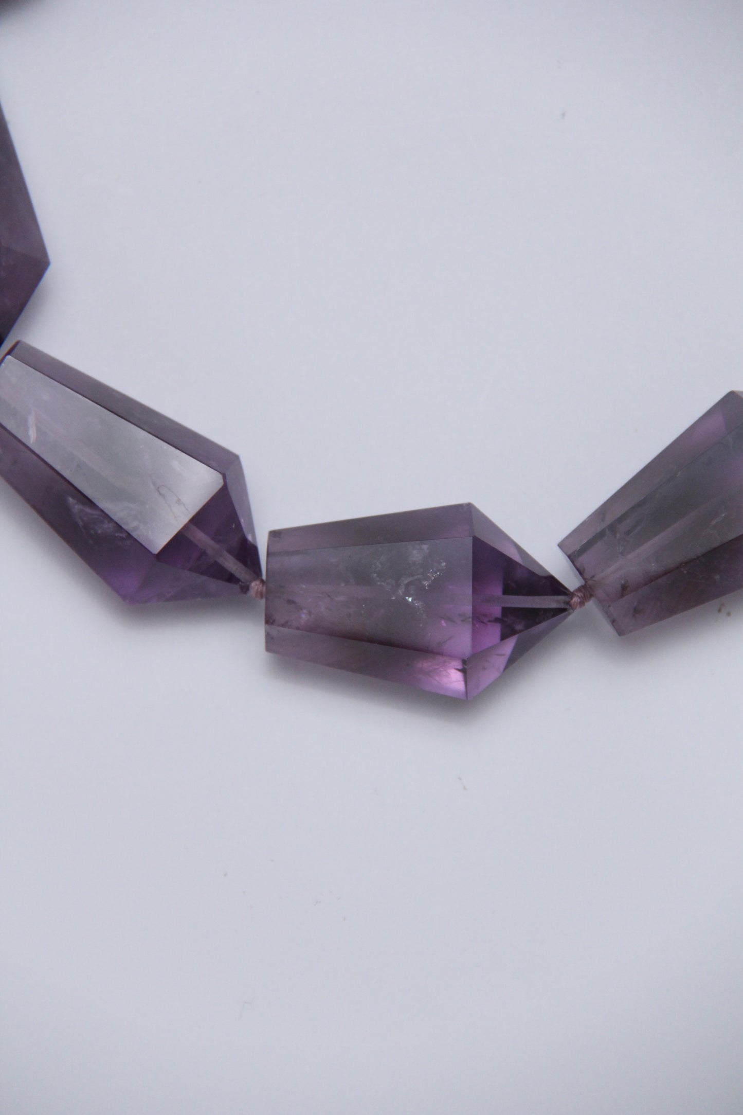 Necklace: amethyst, ebony