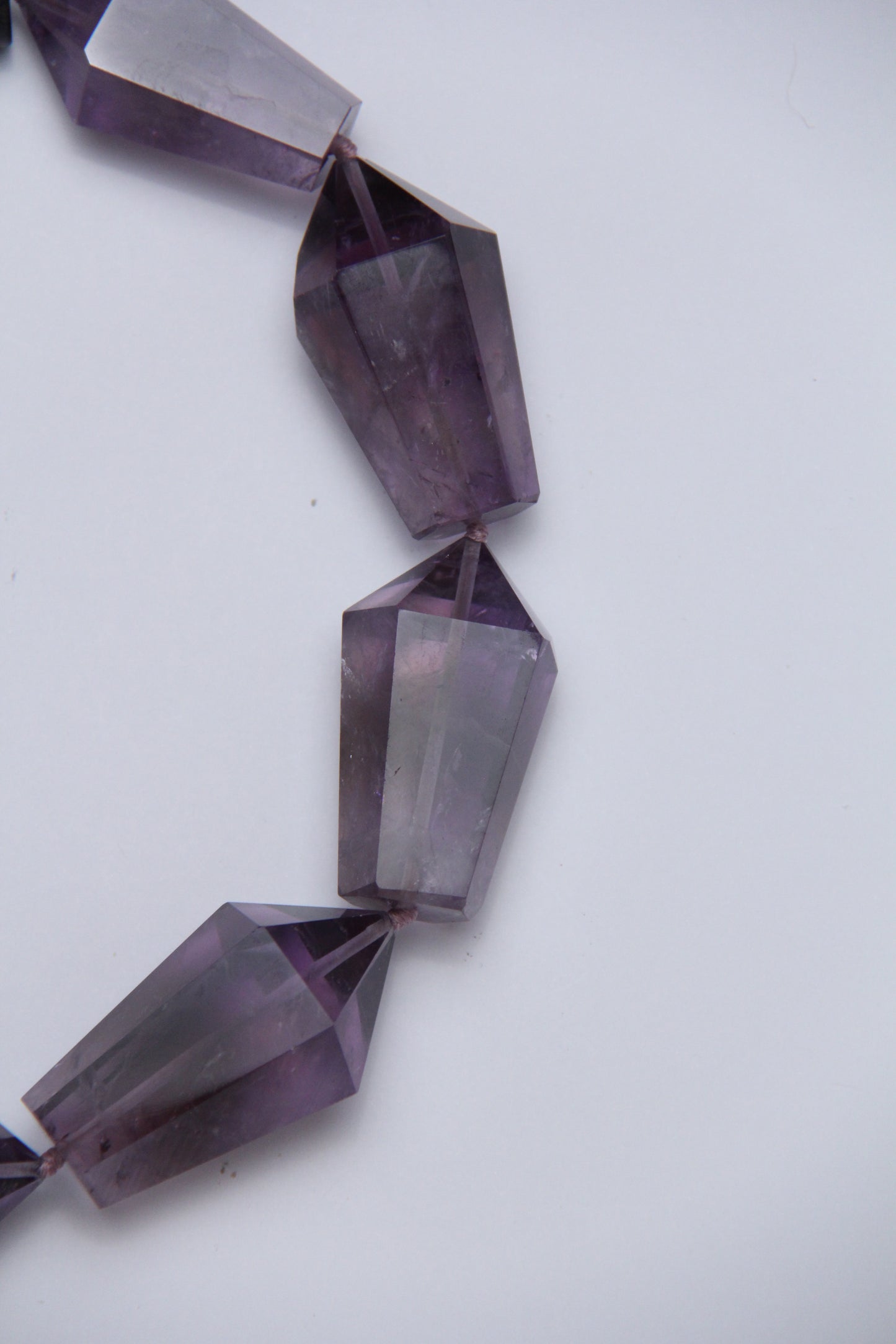 Necklace: amethyst, ebony