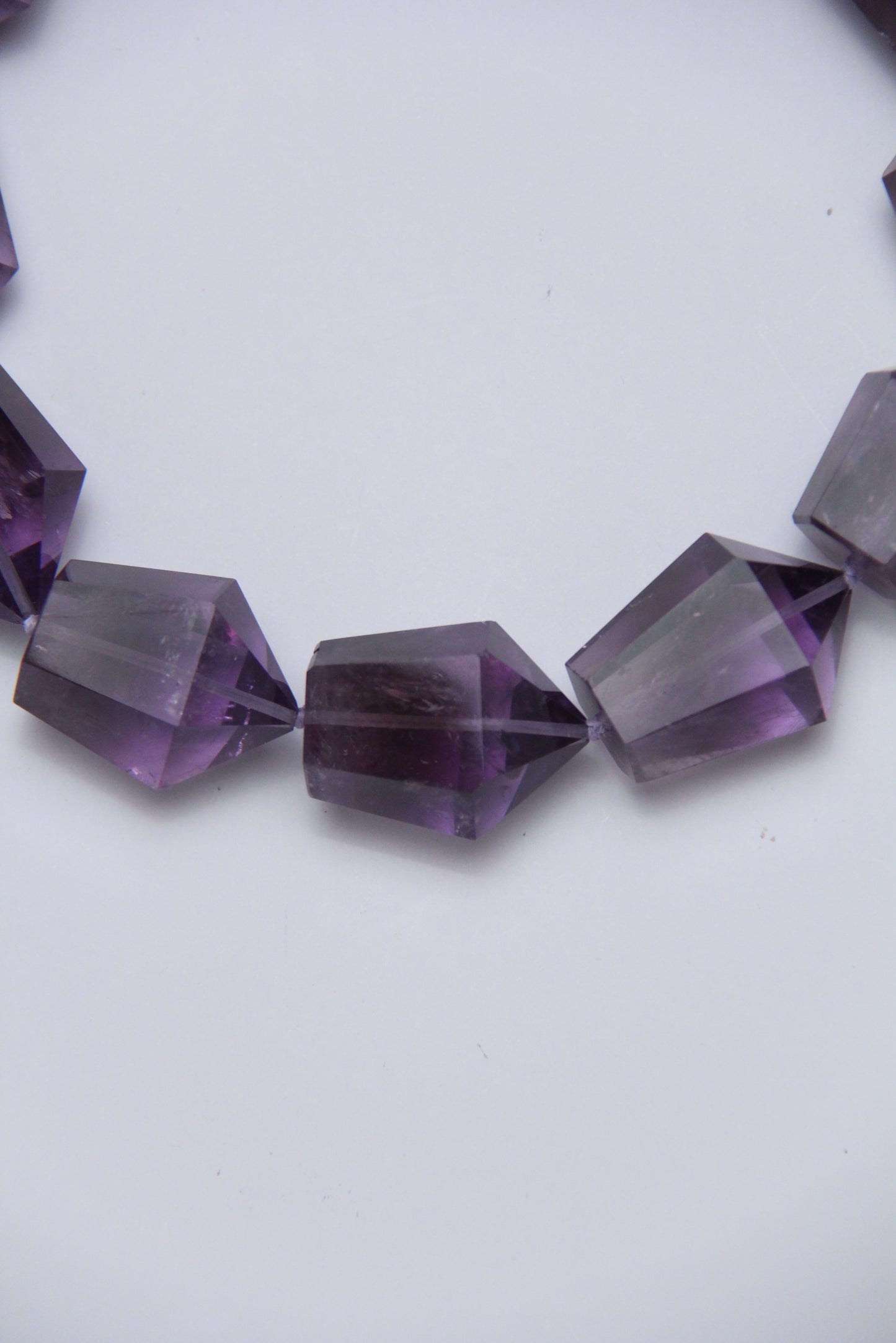Necklace: amethyst, ebony