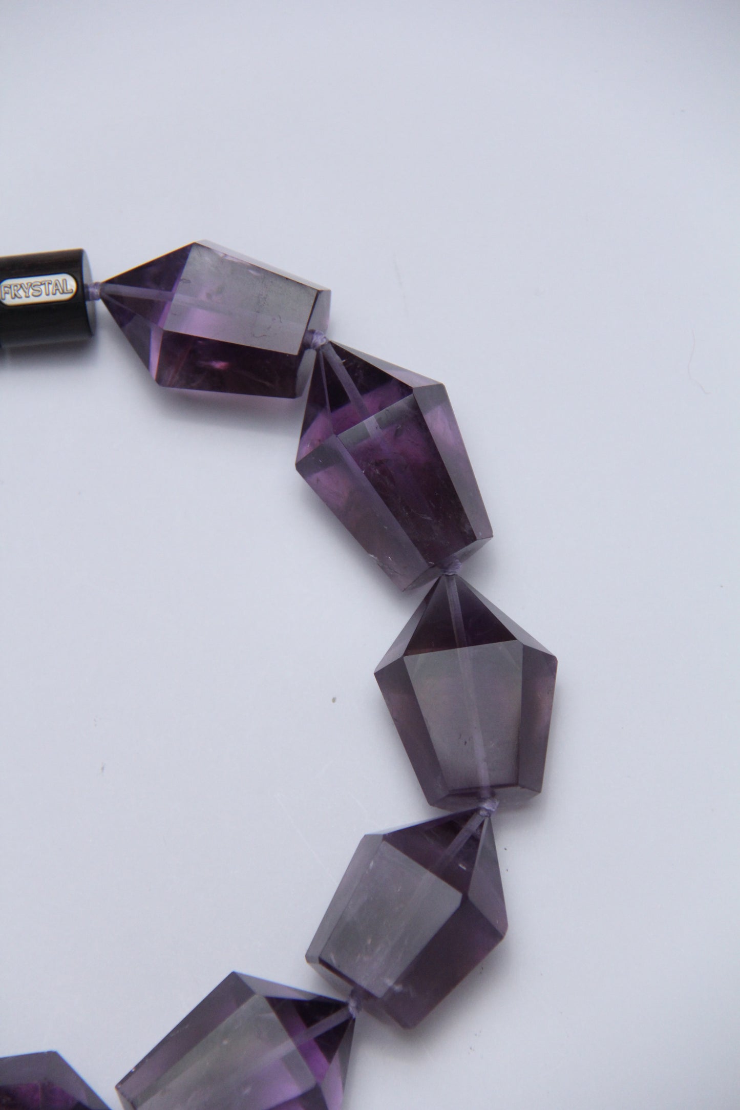 Necklace: amethyst, ebony