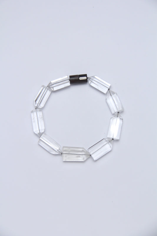 Necklace: quartz, ebony