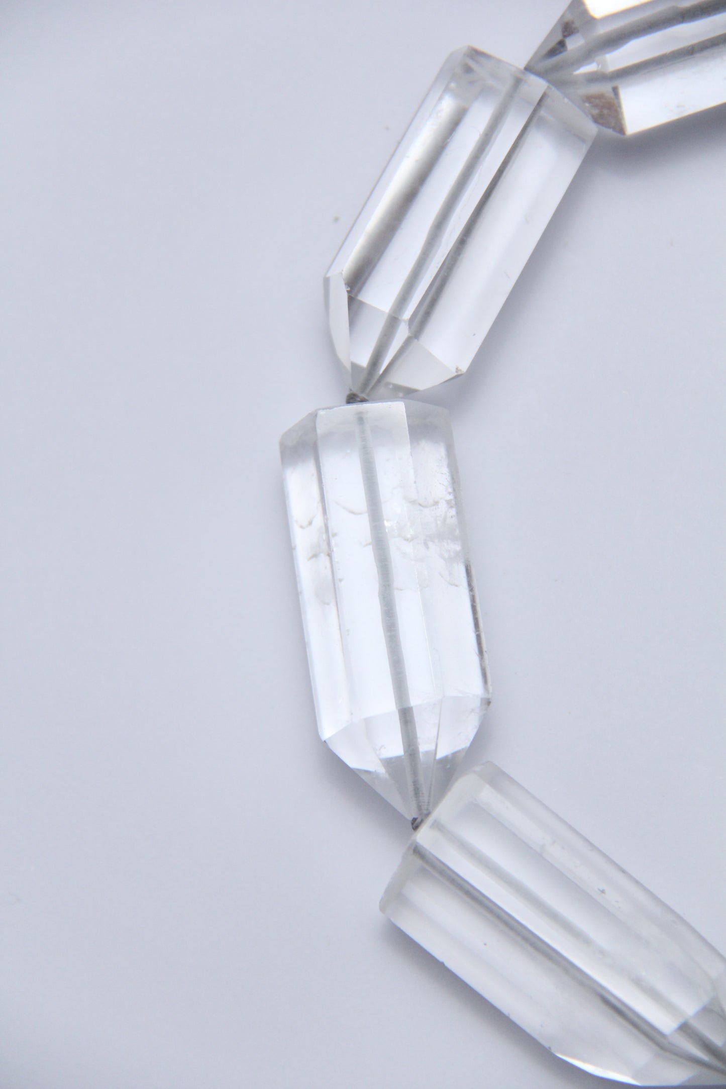 Necklace: quartz, ebony