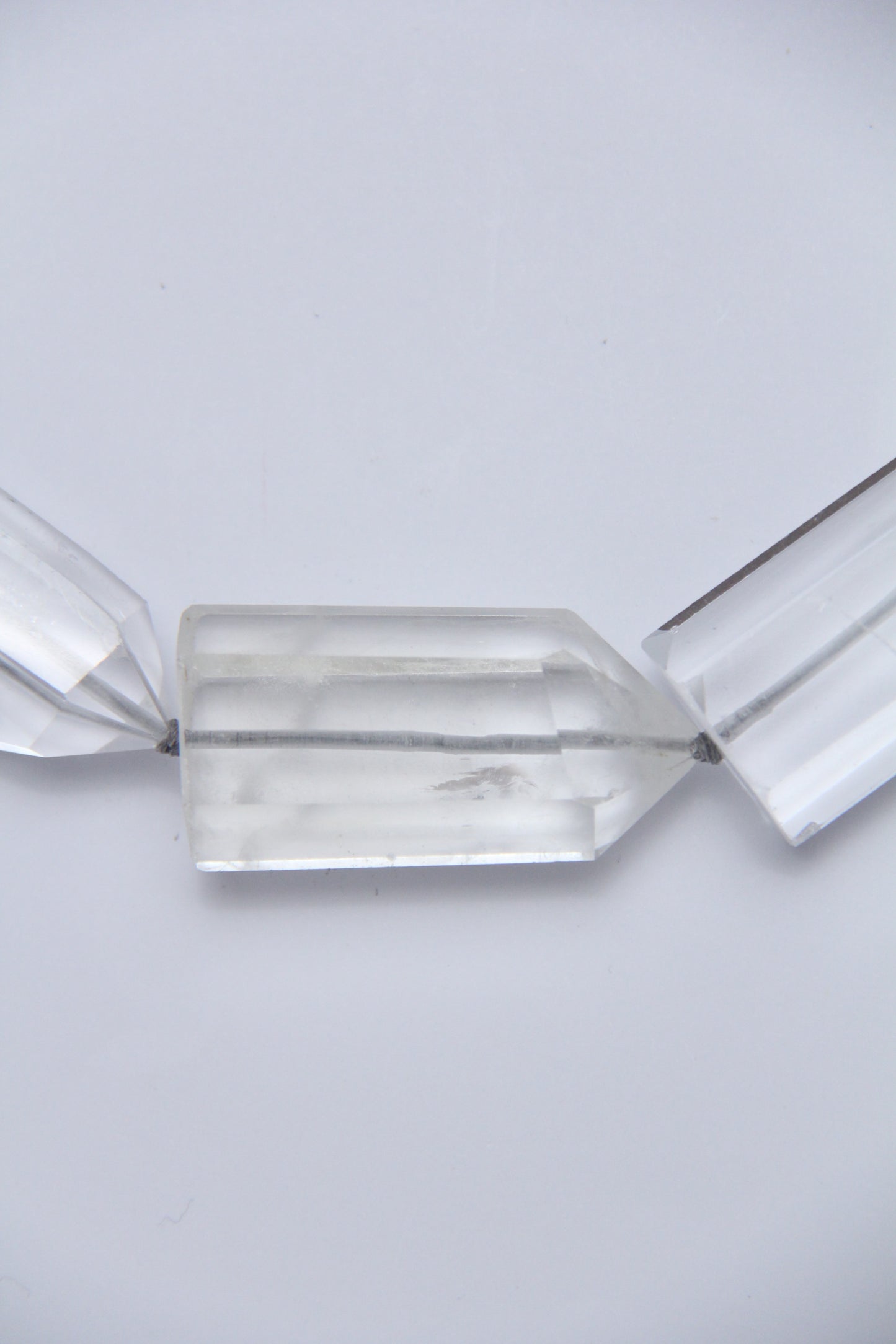 Necklace: quartz, ebony