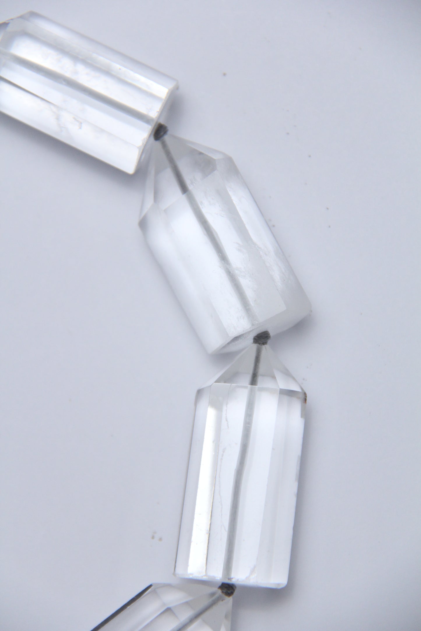 Necklace: quartz, ebony