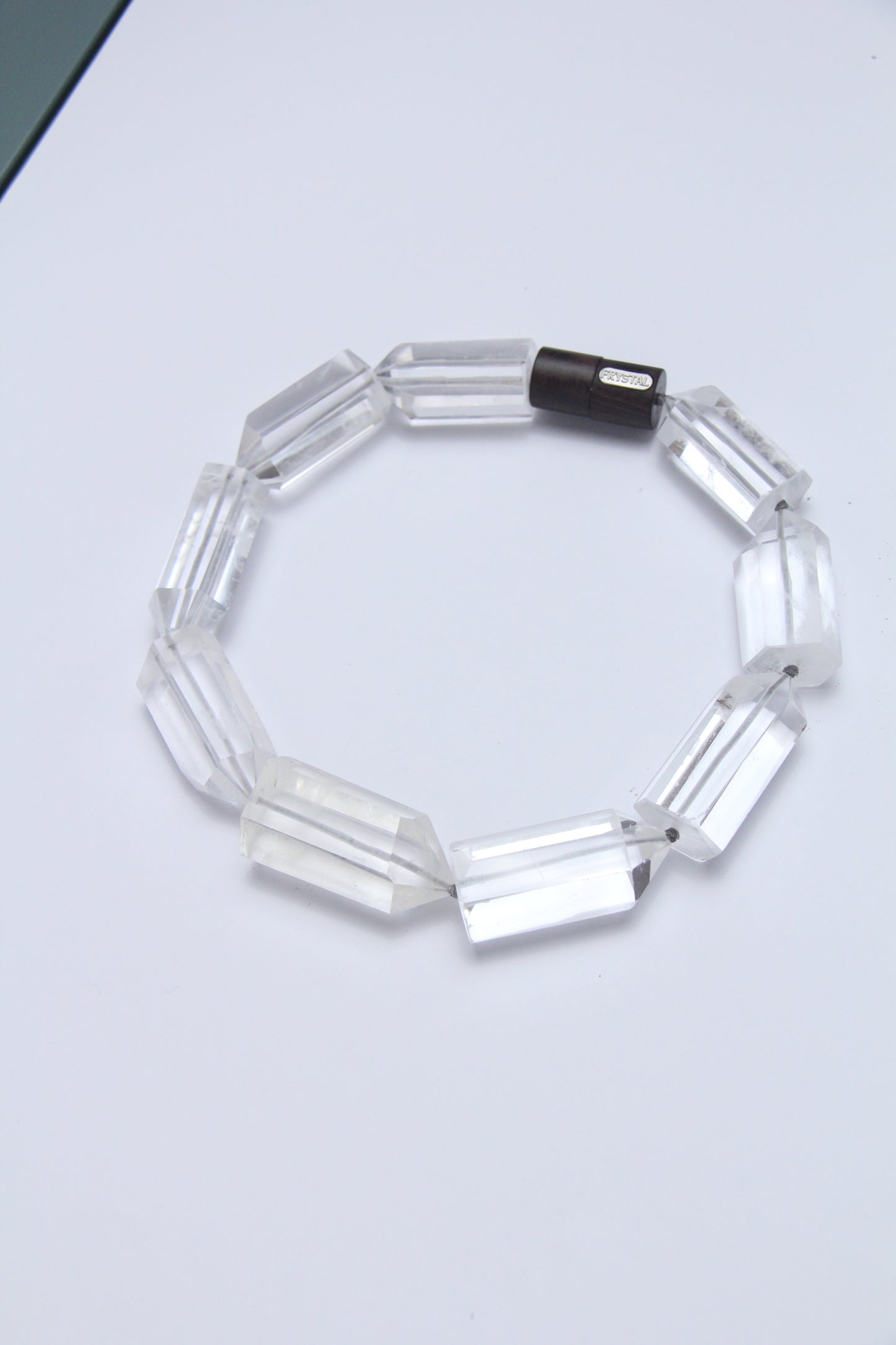 Necklace: quartz, ebony