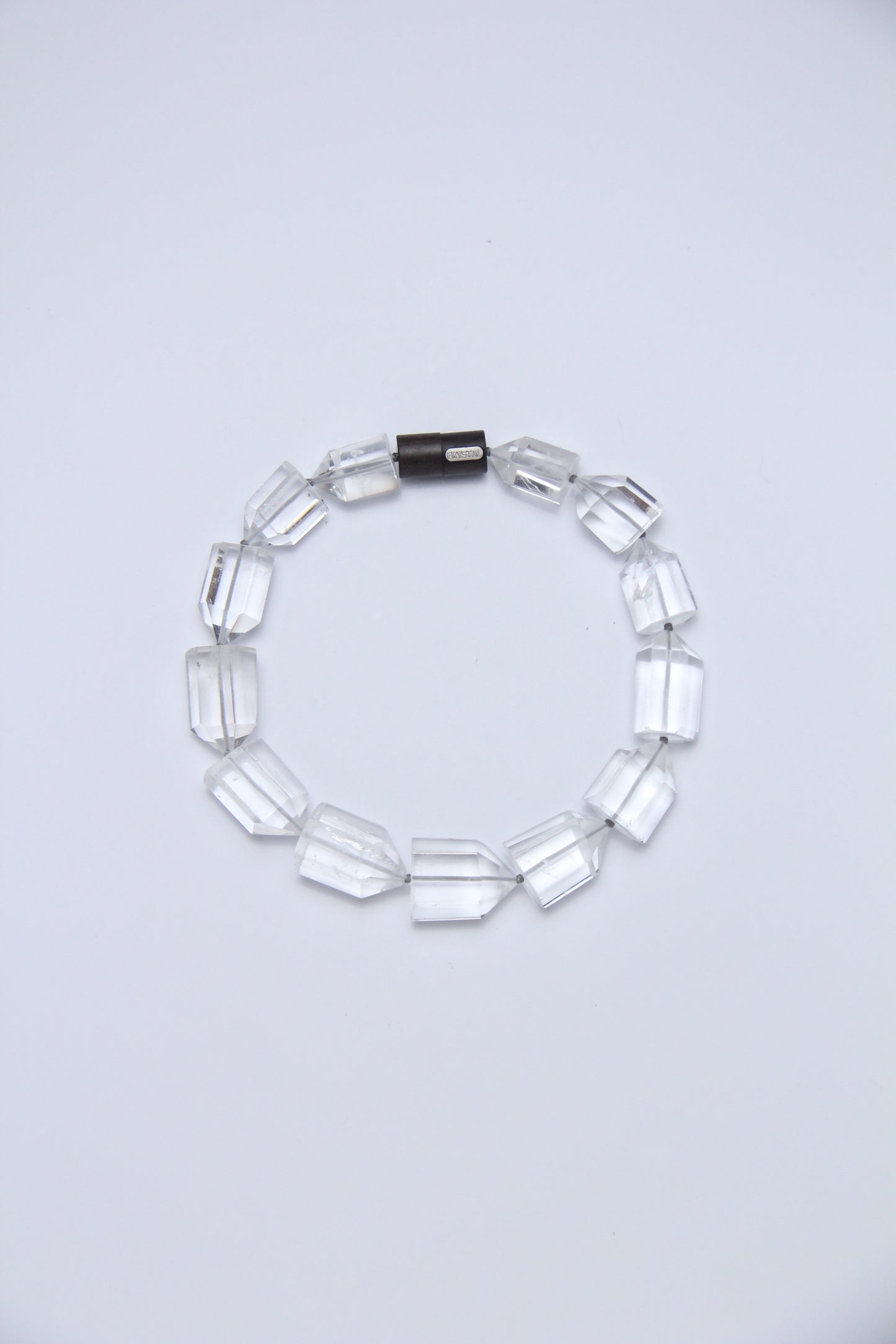 Necklace: quartz, ebony