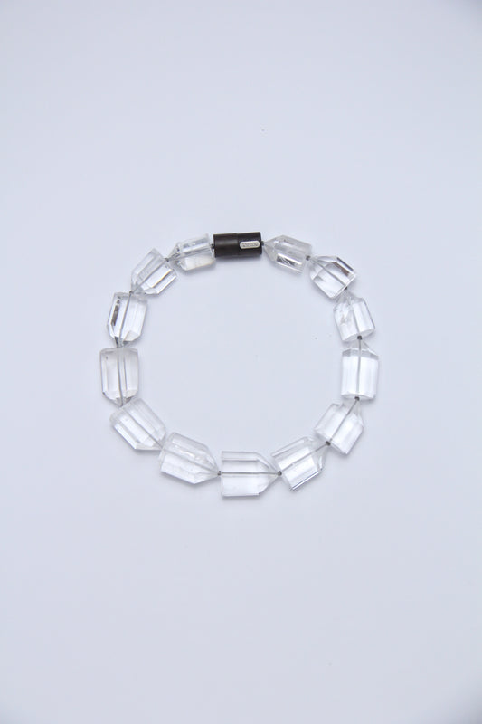 Necklace: quartz, ebony