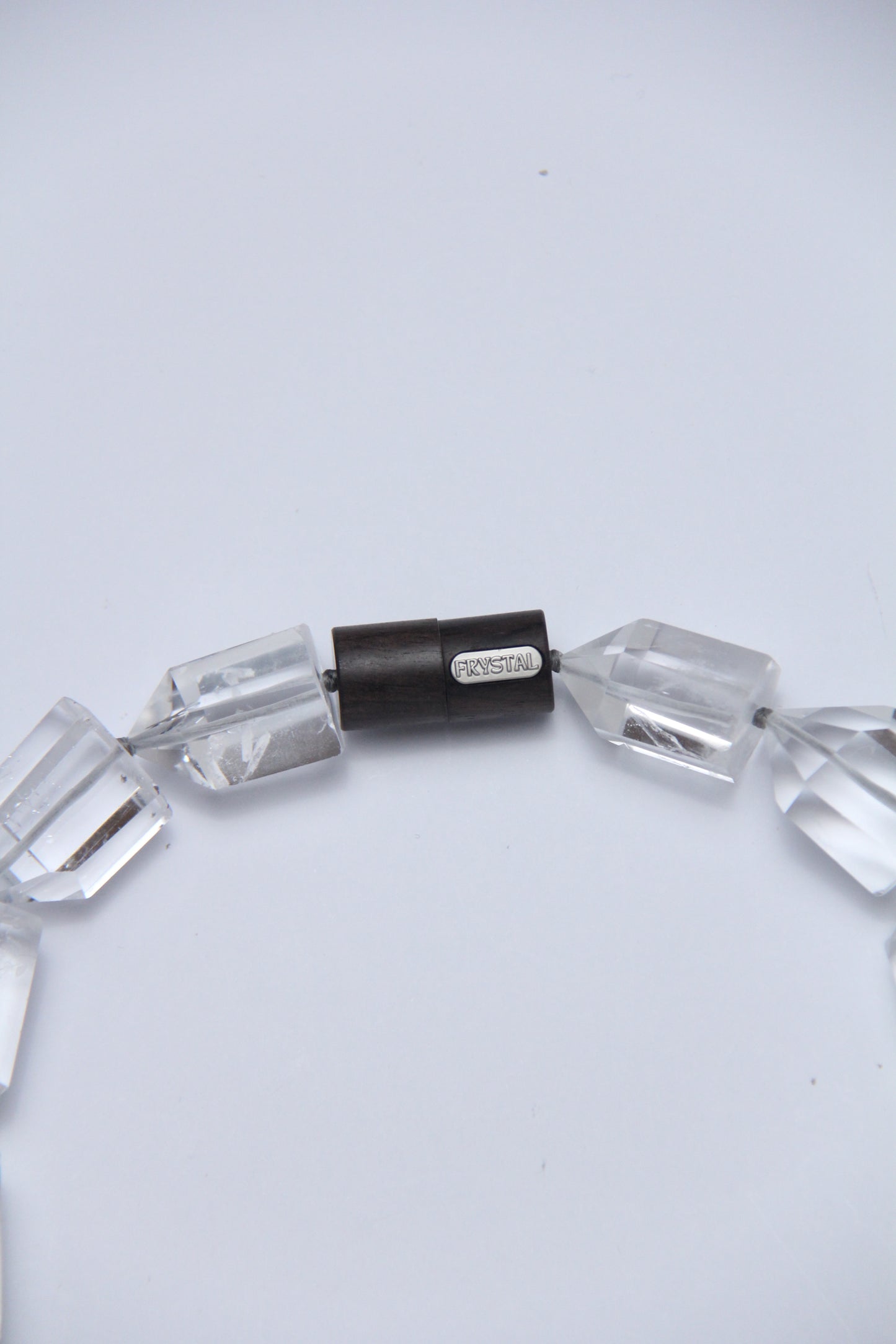 Necklace: quartz, ebony